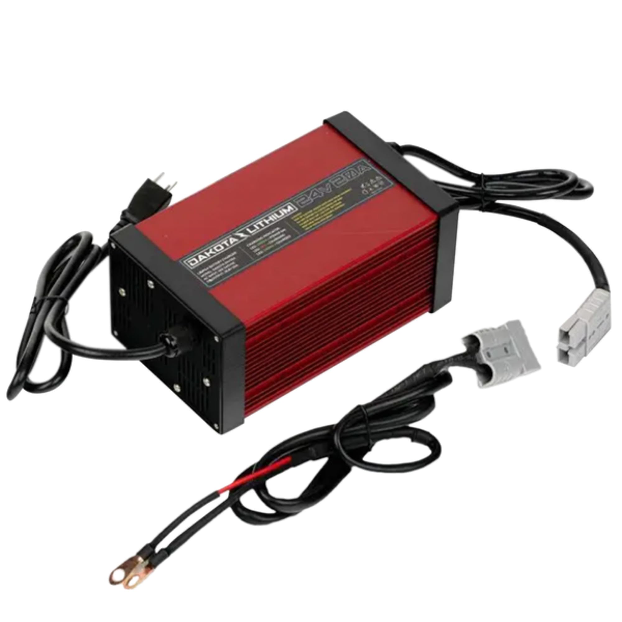 Dakota Lithium 24V 20A LiFePO4 Battery Charger for Deep Cycle Marine RV Solar Power - Fast Charging for Boats, Campers & Off-Grid Systems