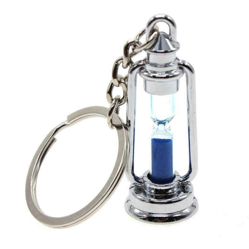 Lantern Keychain with Sand Timer - Portable Hourglass for Camping, Hiking & Outdoor Adventures