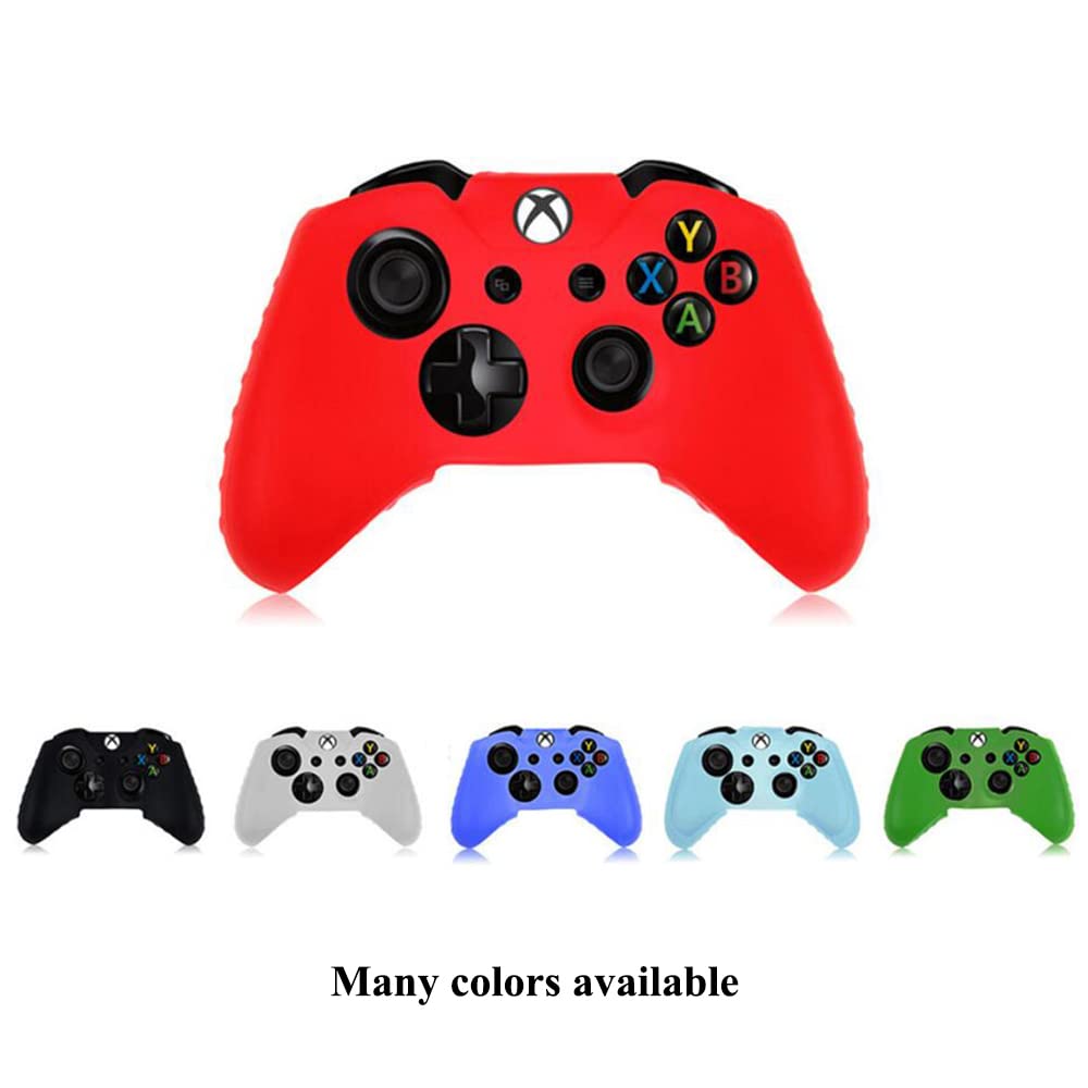 Premium Soft Silicone Skin Case Cover for Microsoft Xbox One Controller - Shockproof & Anti-Slip Protection (Red) - Perfect for Gaming, Travel & Home Entertainment