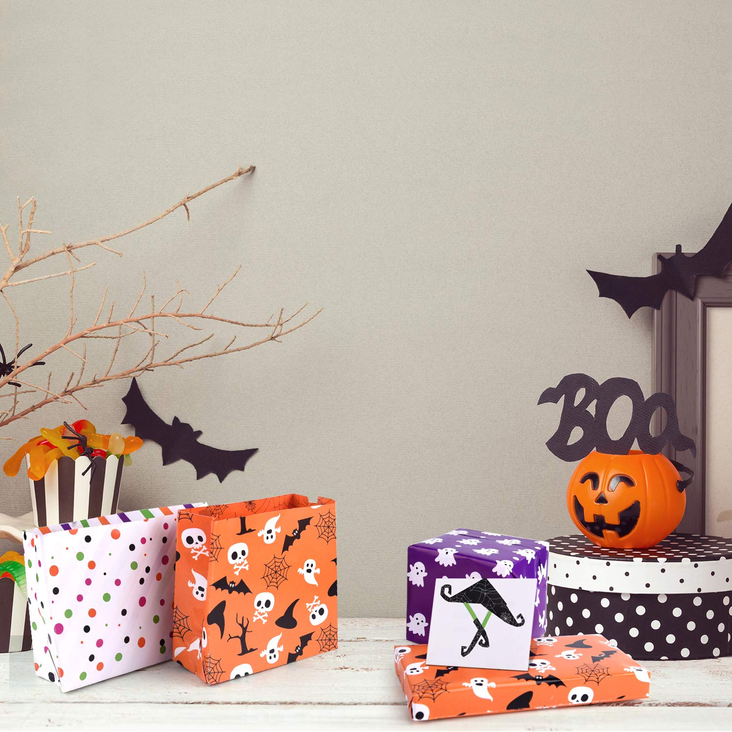 ASTARON 30 Sheets Halloween Pattern Paper Set - A4 Size (8.2 x 11