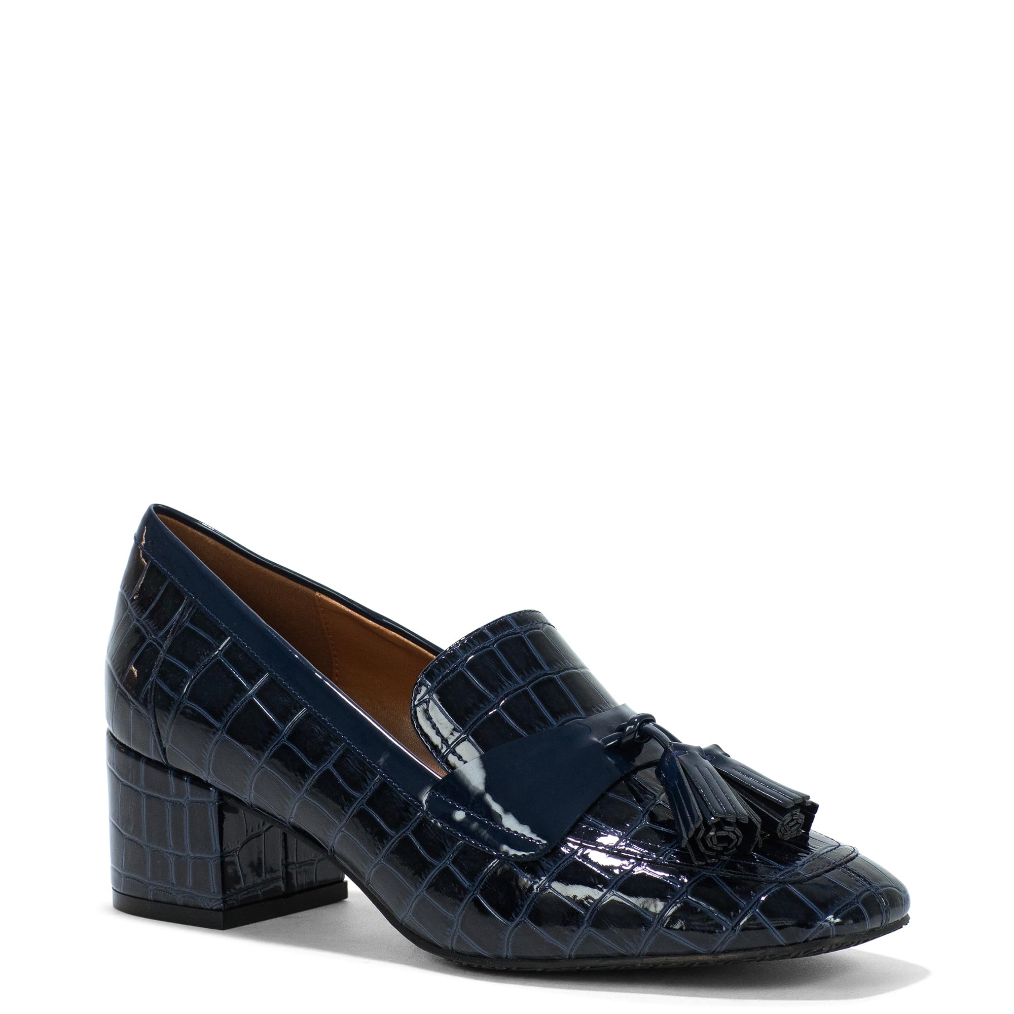 Donald Pliner Women's Kressida Dress Loafers - 2 Inch Block Heel Slip-On Shoes for Women | Comfortable Work Shoes & Stylish Office Loafers for Business Casual Outfits
