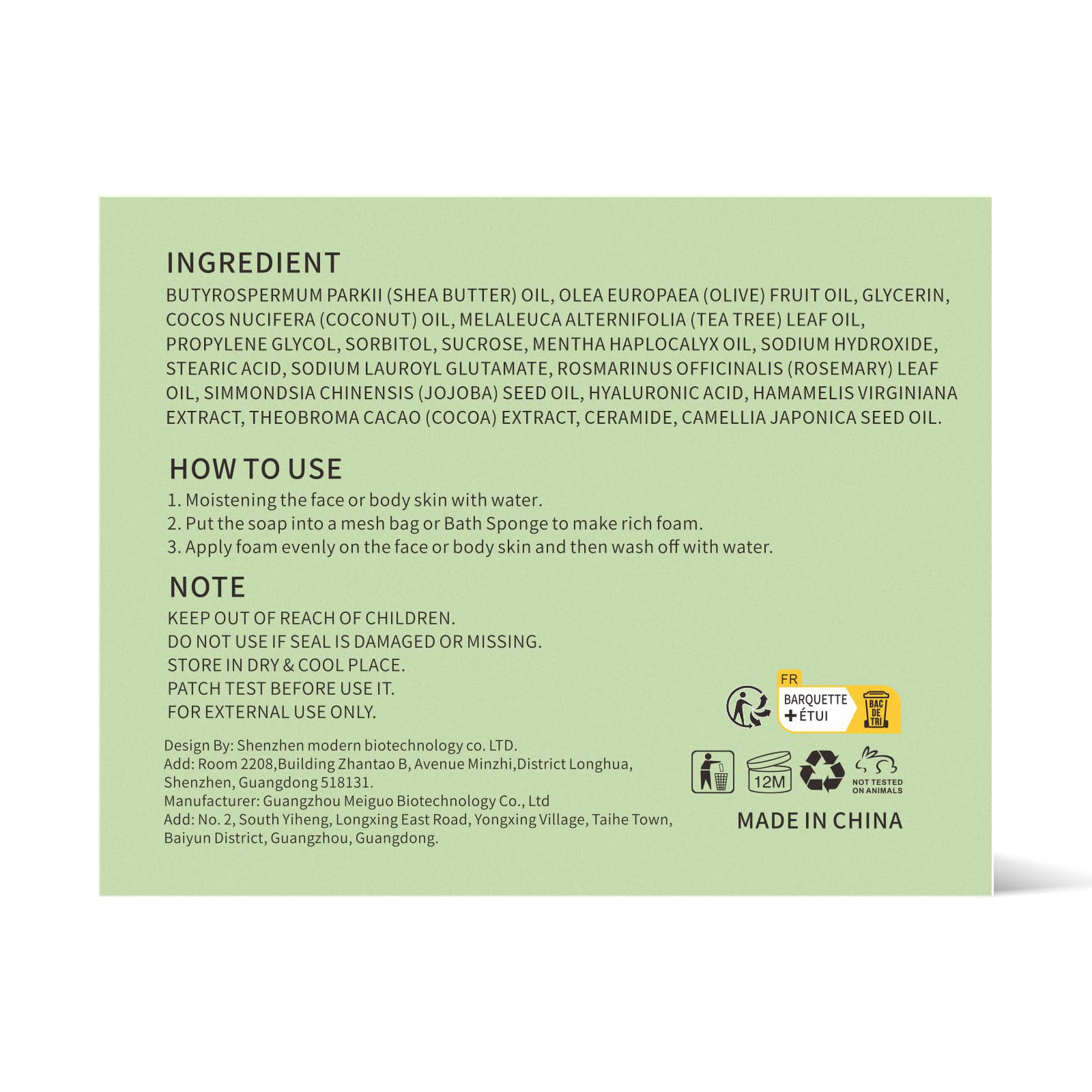 **Organic Tea Tree Oil Soap Bar for Face & Body - All Natural Acne Treatment, Moisturizer & Deodorant - Hand, Foot & Body Wash for Men & Women - Includes Soap Holder & Mesh Scrubber Bag - Perfect for Daily Skincare & Travel**