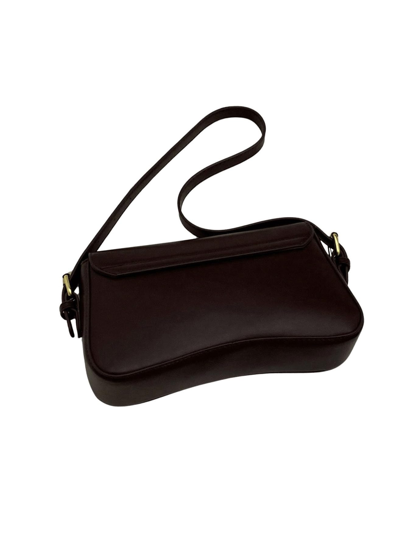 Verdusa Women's Genuine Leather Shoulder Bag - Stylish Y2K Hobo Crossbody Purse with Saddle Flap Design for Work, Travel & Evening Out