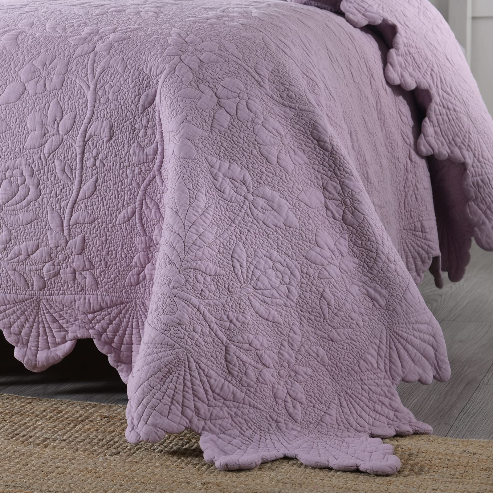 Luxury 3-Piece Bedspread Quilt Set Full/Queen/King Size - 100% Cotton Reversible Coverlet, Soft & Lightweight All-Season Bedding - Pink, 250x270cm - Perfect for Master Bedroom, Guest Room & Cozy Home Decor