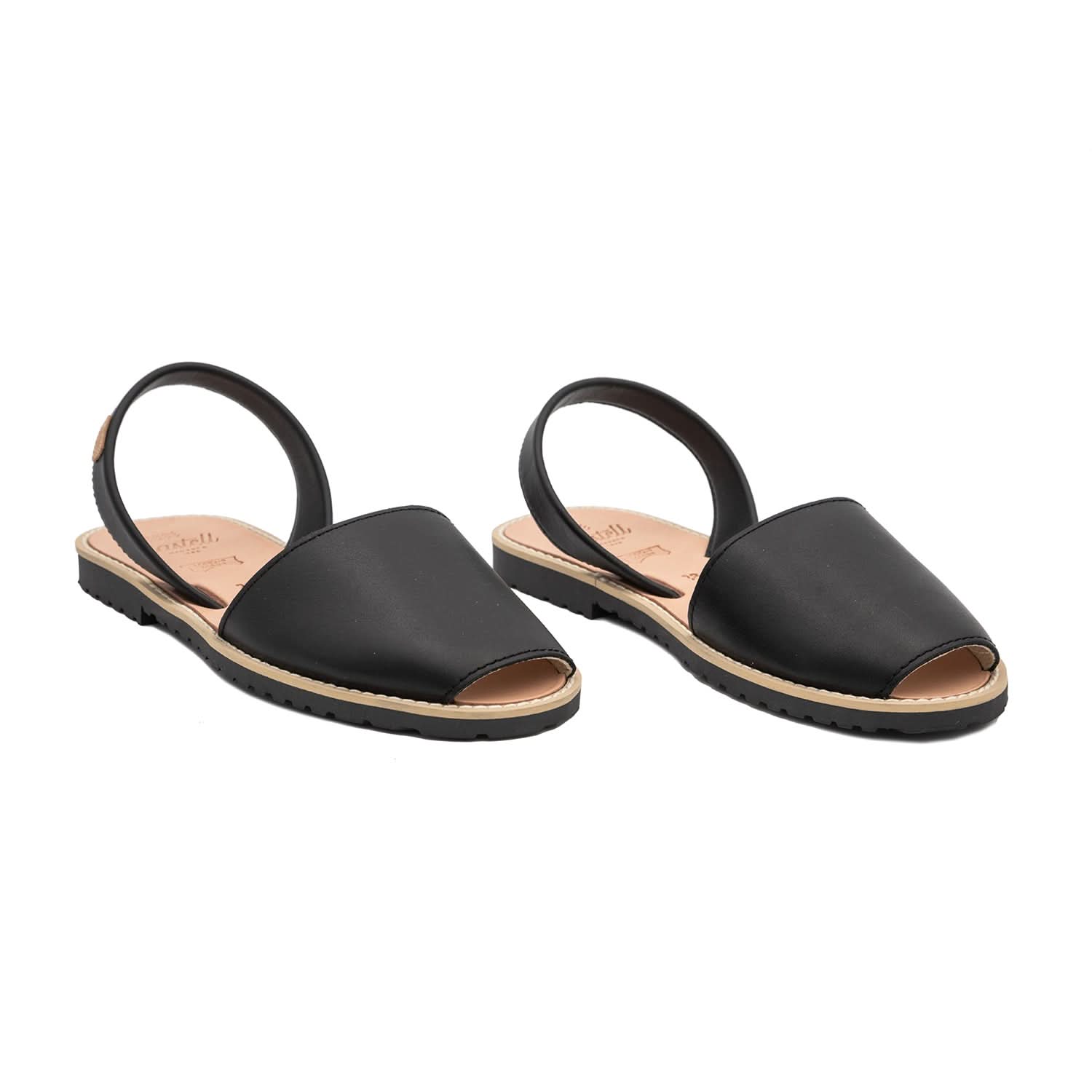 Open Toe Leather Menorcan Sandals with Sling Back - Madona 1056 Ciervo | Comfortable Summer Casual Shoes for Men, Beach Walking & Outdoor Activities