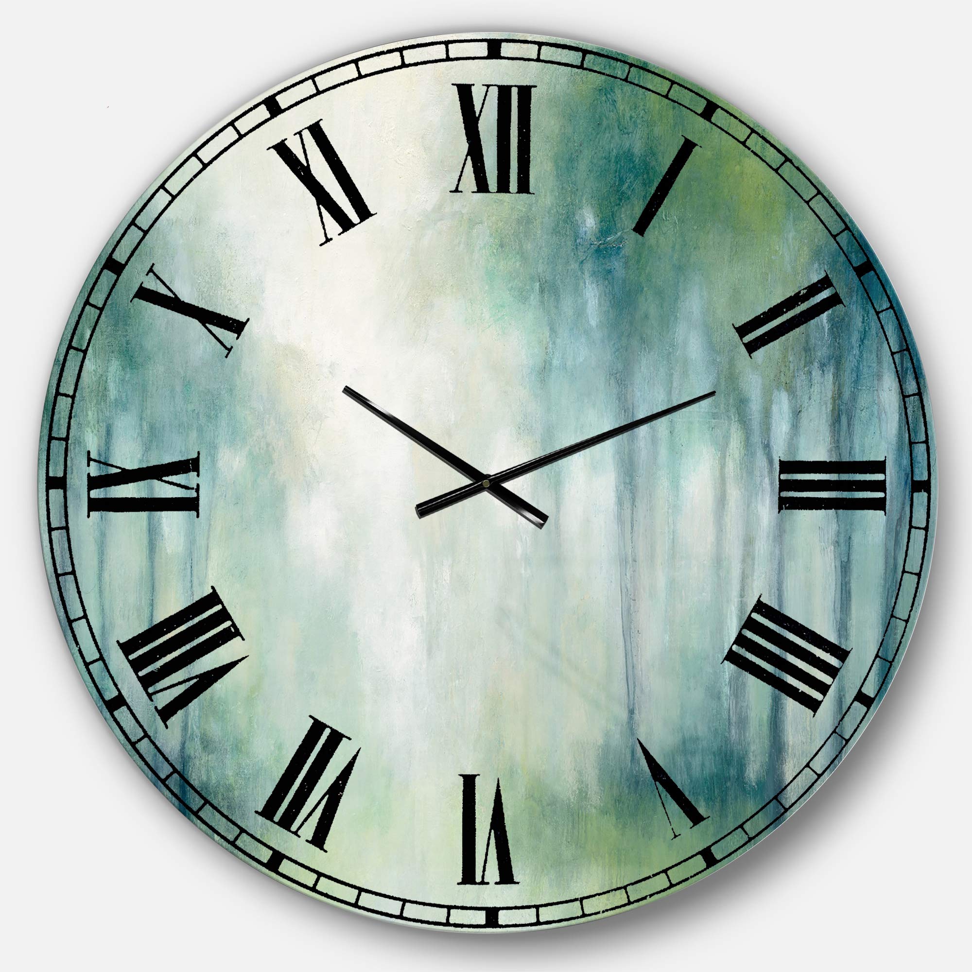Designart Walk in The Forest Wall Art - Farmhouse Round Metal Wall Clock for Home Decor | Living Room, Bedroom & Office Decoration | Perfect for Rustic, Vintage & Nature-Inspired Interiors