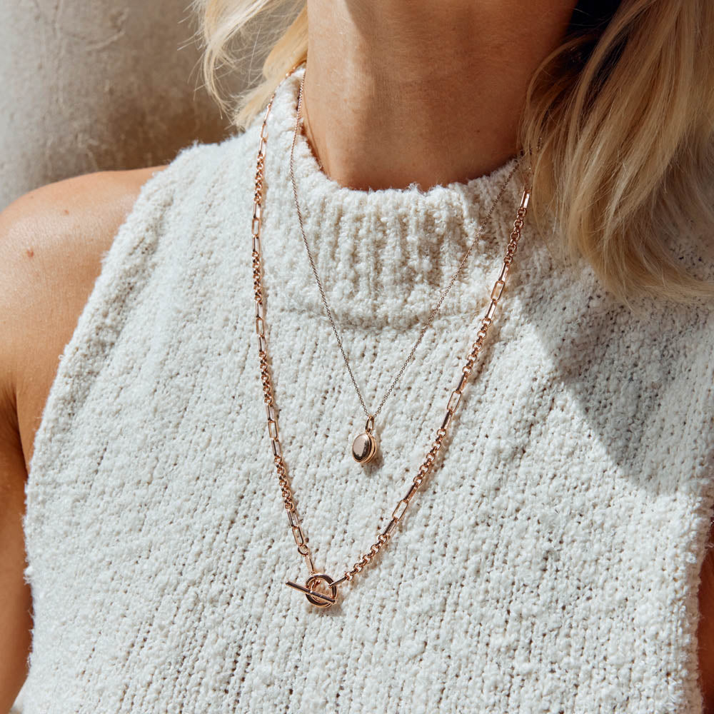 Personalized Rose Gold Engravable Oval Mini Locket Necklace - Perfect Gift for Anniversary, Valentine's Day & Mother's Day