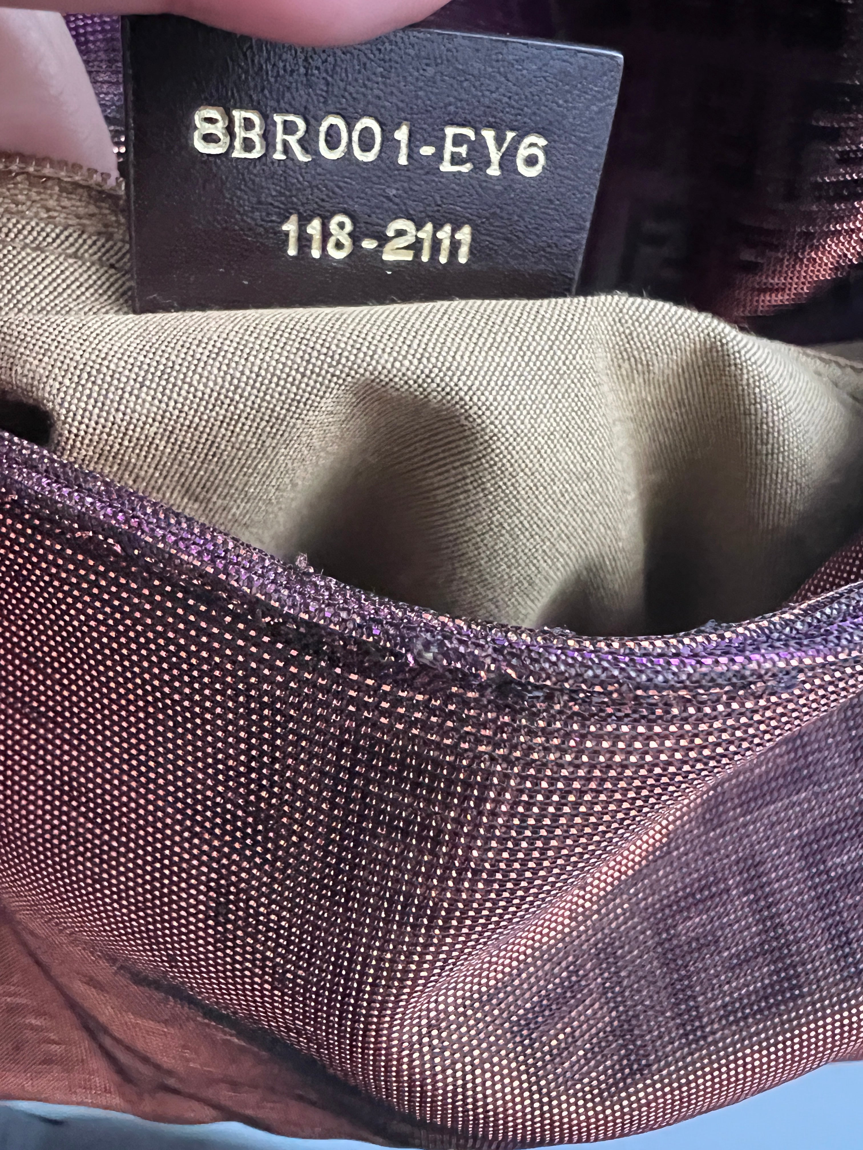 Fendi Purple Zucchino Mamma Baguette Bag - Luxury Designer Handbag for Women | Perfect for Evening Parties, Date Nights & Special Occasions