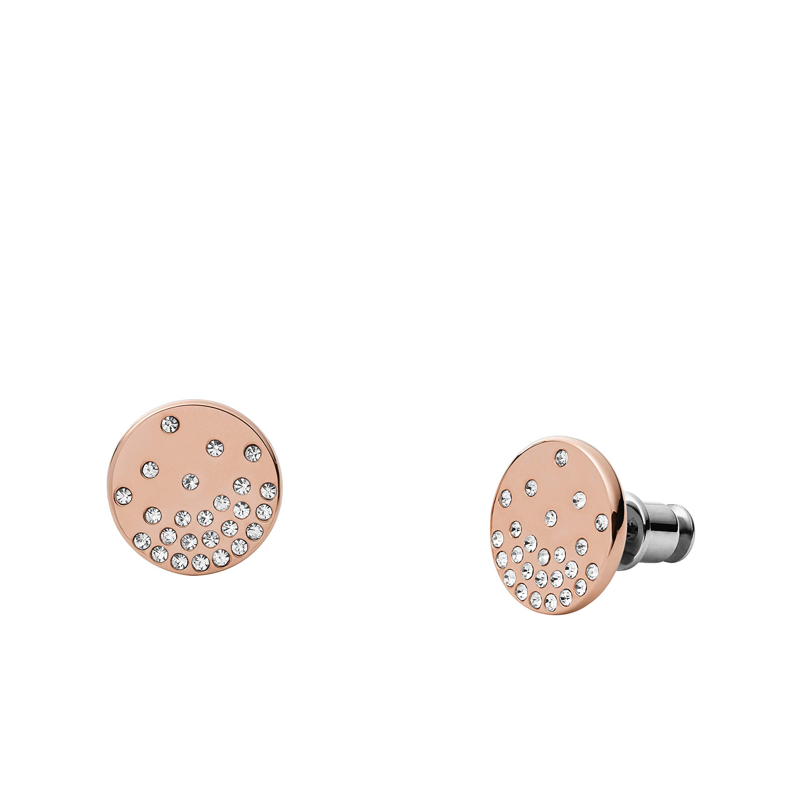 Skagen Women's Elin Rose-Tone Stainless Steel Stud Earrings (Model SKJ1475791) - Elegant Rose Gold Earrings for Everyday Wear, Office & Date Night