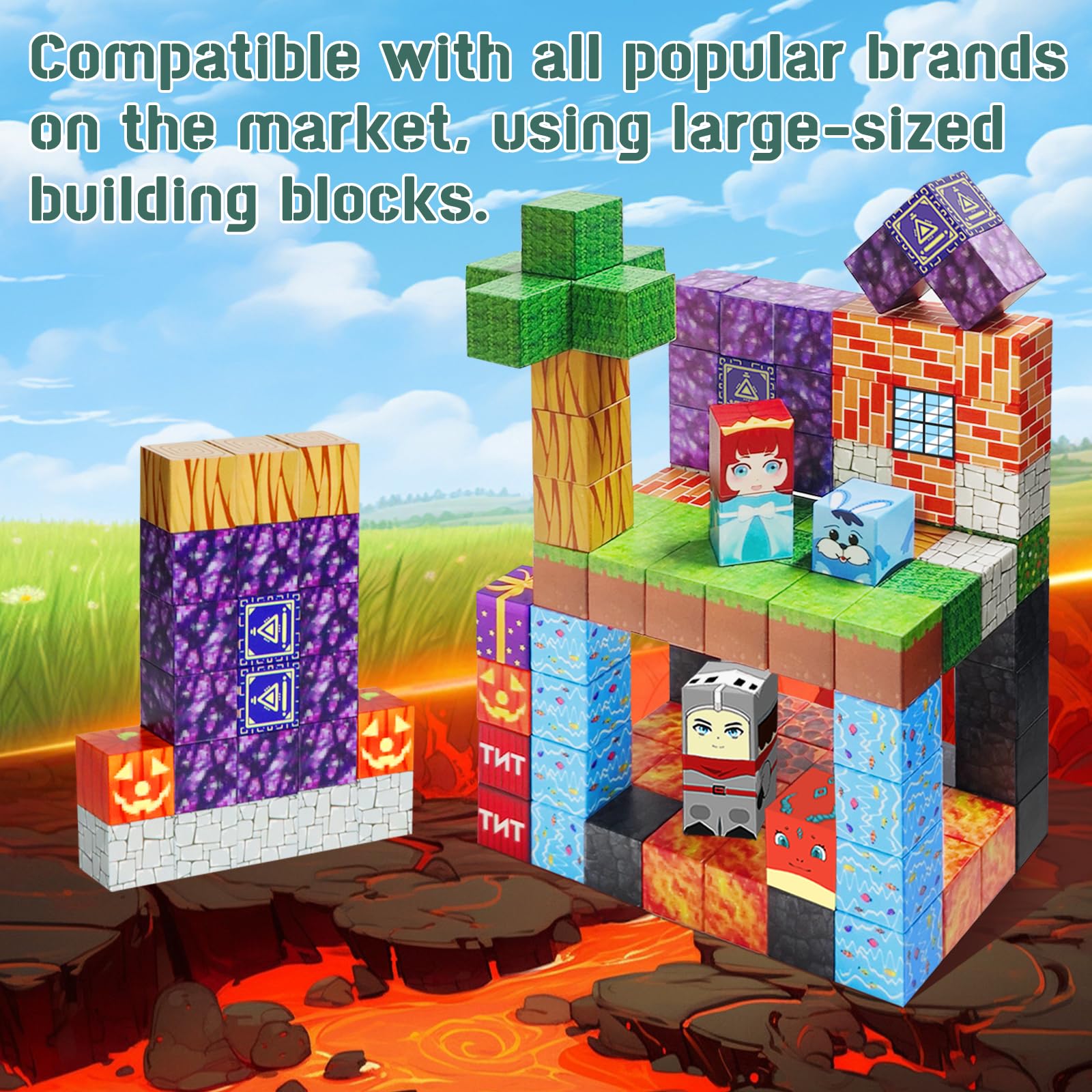 100PCS 1-Inch Magnetic Building Blocks - STEM Educational Toys for Kids Ages 3+ | Creative Construction Set for Boys & Girls | Perfect for Christmas, Birthday Gifts & Classroom Learning Activities | Sensory Play & Brain Development Toy