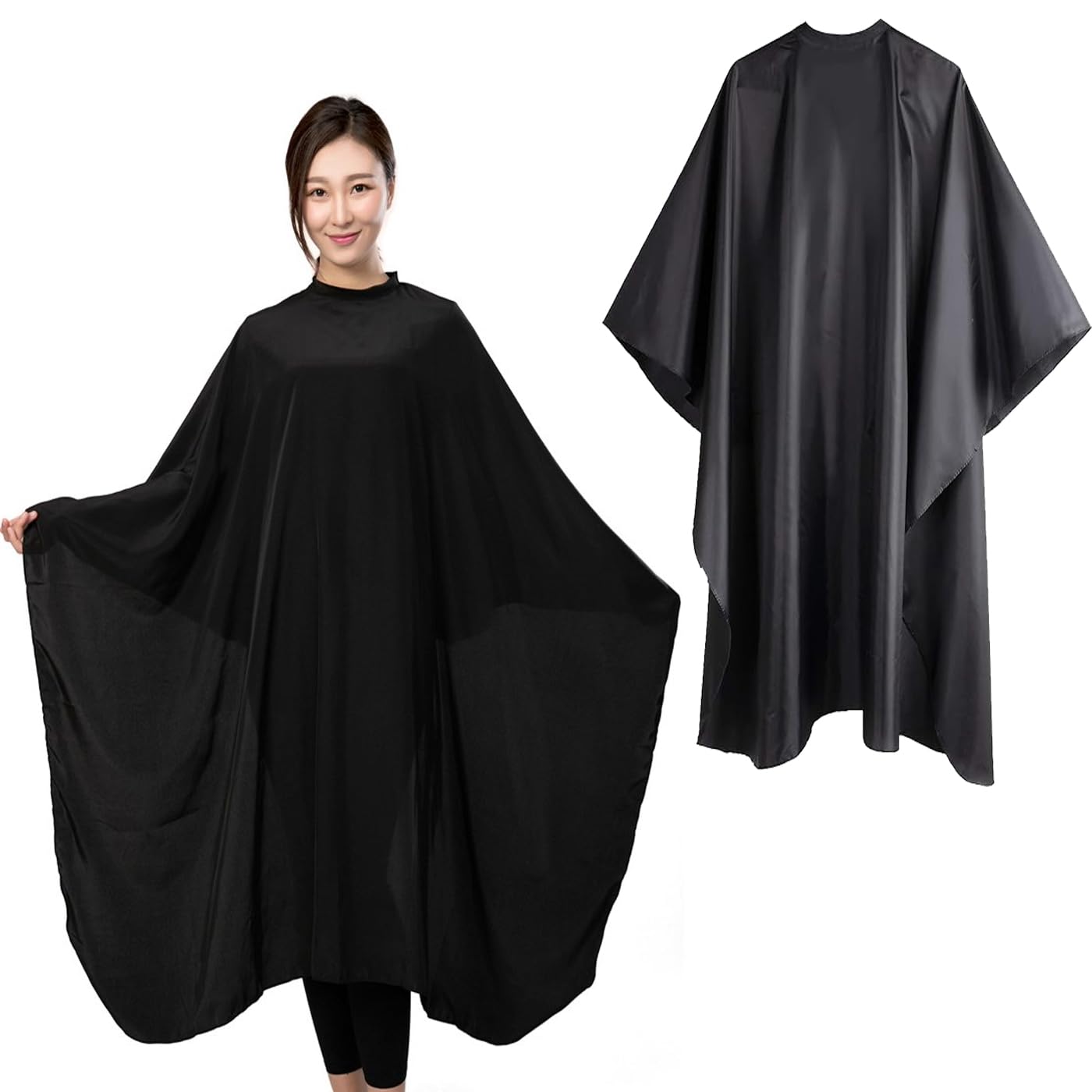Professional Hair Cutting Cape & Apron Set with Scissors & Comb - Waterproof Salon Barber Cape for Haircuts, Styling & Grooming - Ideal for Home, Salon & Professional Use (1 Pack)