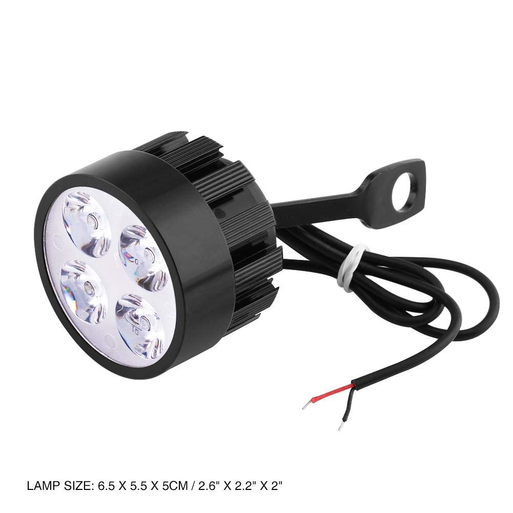 Universal 12V LED Motorcycle Spotlights - 1 Pair Waterproof Driving Fog Lights for Bikes & Scooters | Auxiliary Headlights for Night Riding & Off-Road Adventures