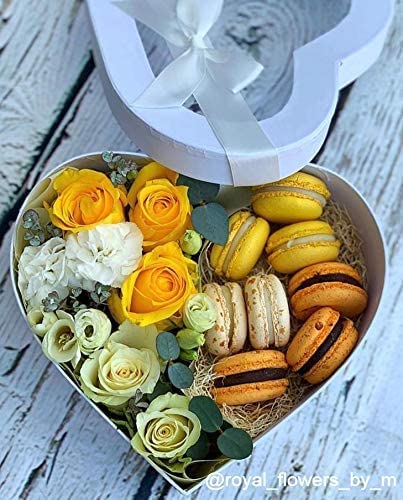 Premium Heart Shaped Flower Gift Box Set of 3 - Luxury Floral Arrangement Boxes with Lids - White Gift Packaging for Valentine's Day, Weddings & Special Occasions - Ships from USA