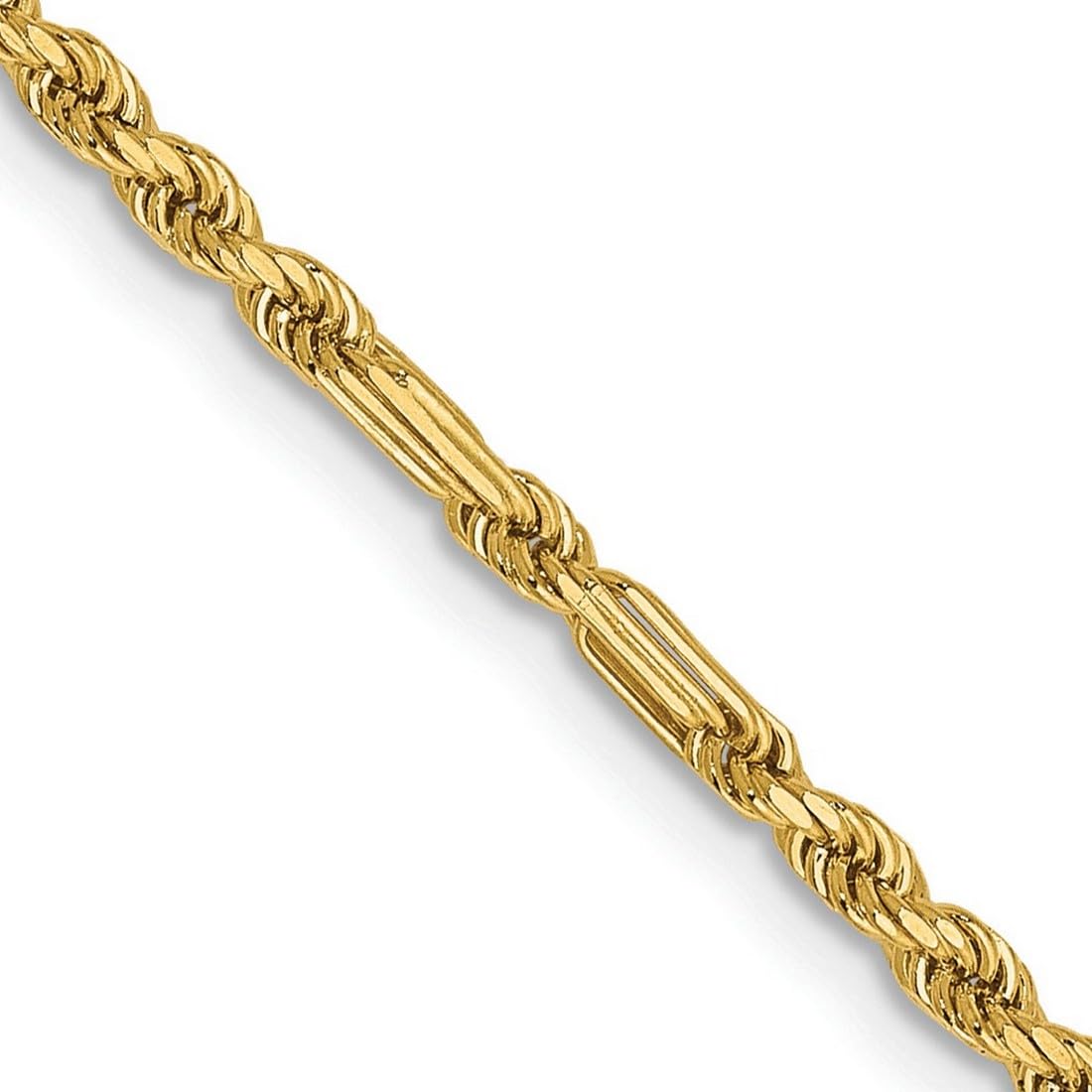 14k Gold Milano Rope Chain Necklace for Women & Men - Adjustable Lengths 16