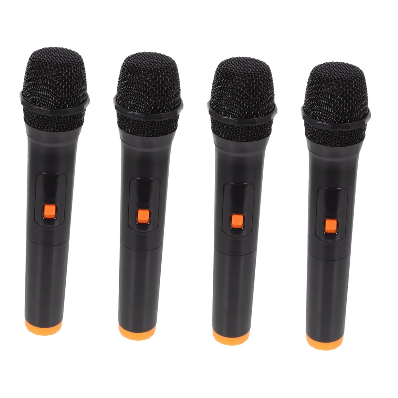 4-Piece Fake Microphone Set - Realistic Simulation Microphone Props for Costumes, Pretend Play & Stage Performances - Perfect for Parties, Halloween & Theater Performances