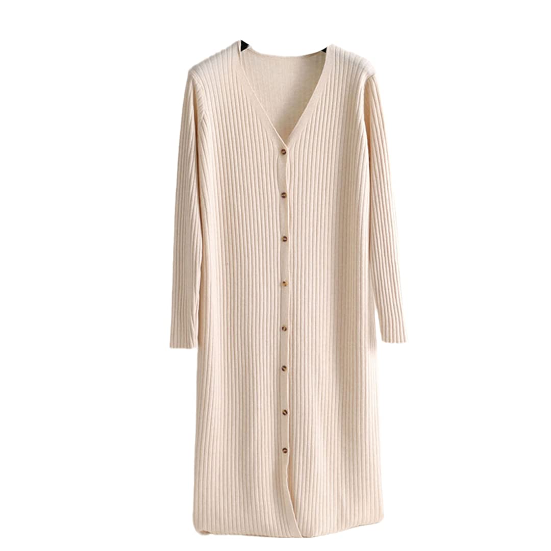 Women's V-Neck Sweater Dress - Loose Knit Long Dress for Fall & Winter | Cozy Casual Wear for Office, Date Night & Holiday Outfits