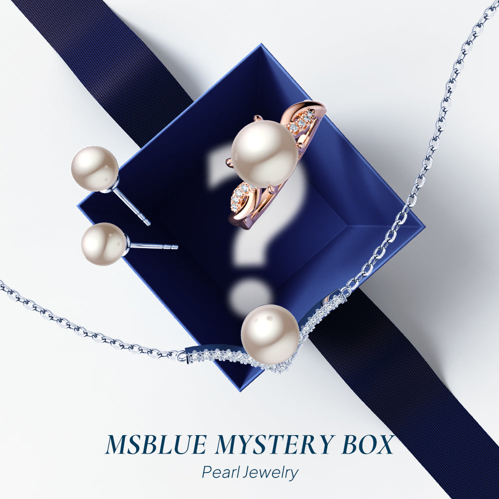 Msblue Jewelry Mystery Box - Genuine Pearl Surprise Collection for Women | Perfect for Birthdays, Anniversaries & Gift Giving