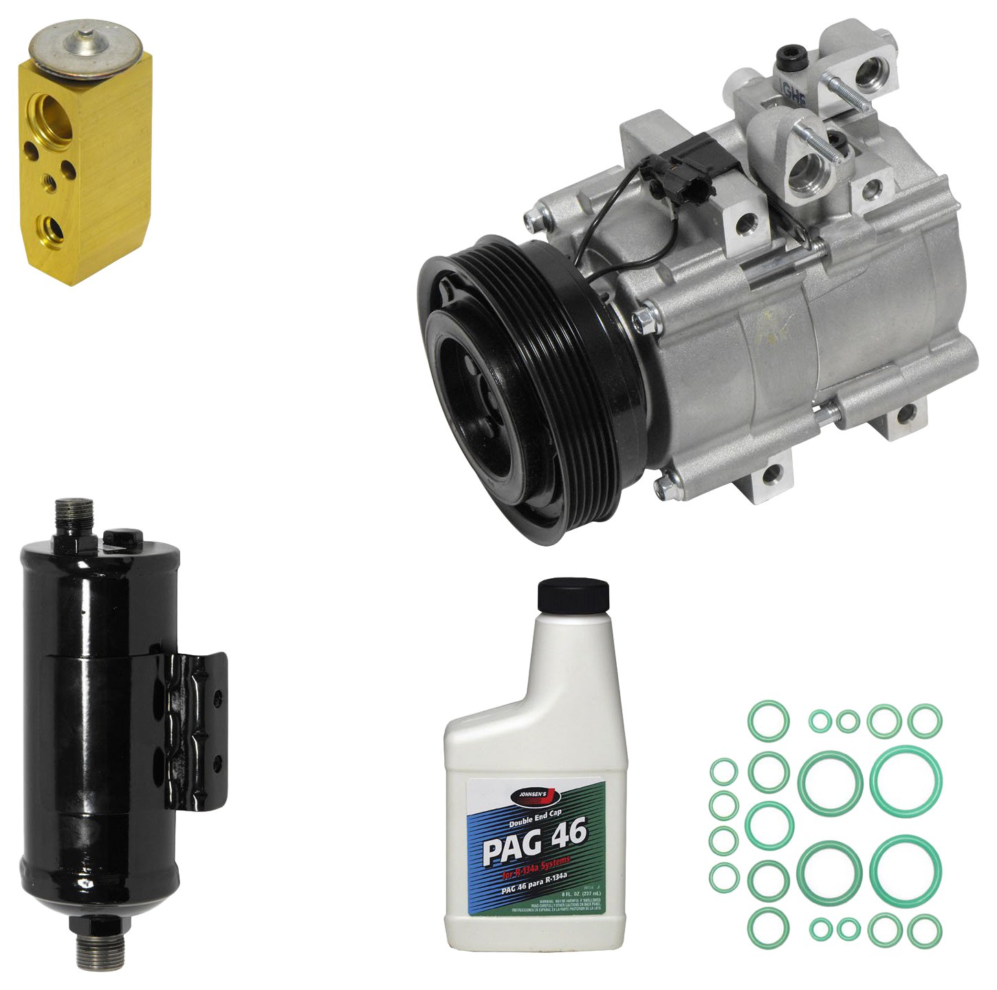 Universal Air Conditioner KT 1839 A/C Compressor and Component Kit - Replacement Parts for Car AC Repair, Home & Auto Cooling System Maintenance