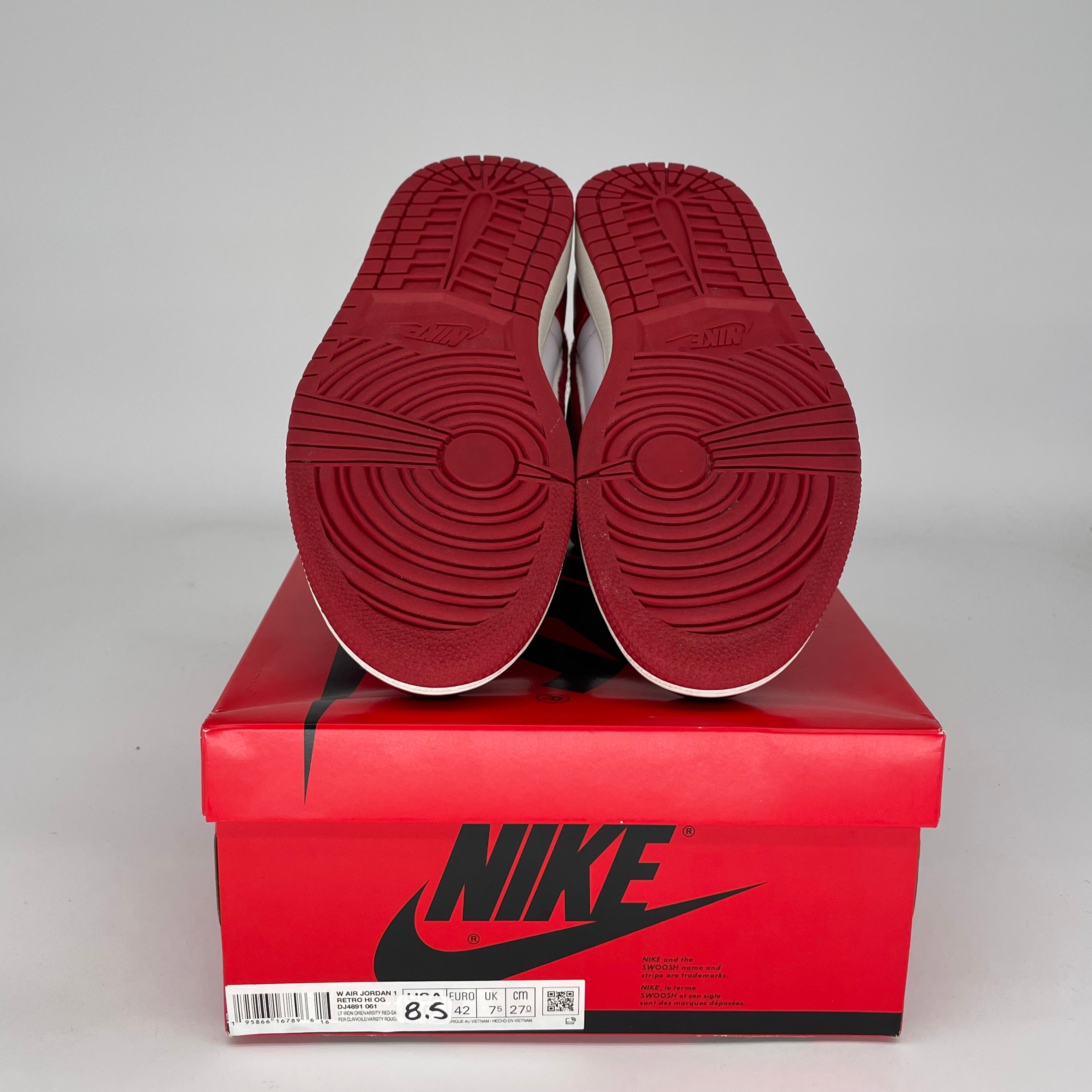 AIR JORDAN 1 VARSITY RED Basketball Shoes - Women's Size 8.5/10W (DJ4891-061) - Perfect for Streetwear, Sneaker Collection & Casual Wear