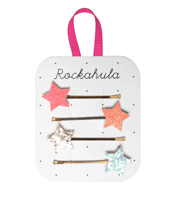 RKH Sparkle Star Slides for Women - Comfortable Summer Sandals with Glitter Design, Perfect for Beach, Pool, and Casual Outings
