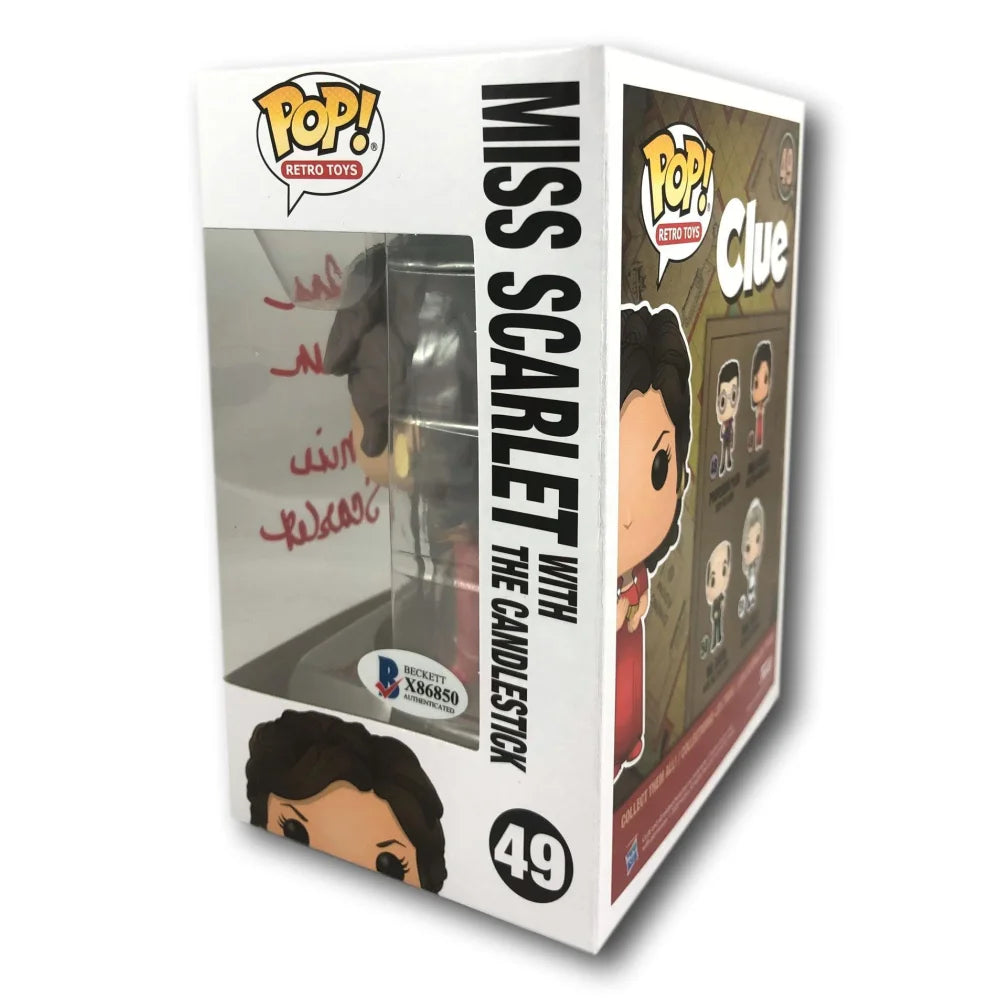 Lesley Ann Warren Autographed Funko Pop #49 Miss Scarlet Clue - Signed Collectible with BAS COA - Perfect for Movie Memorabilia Fans & Clue Game Enthusiasts