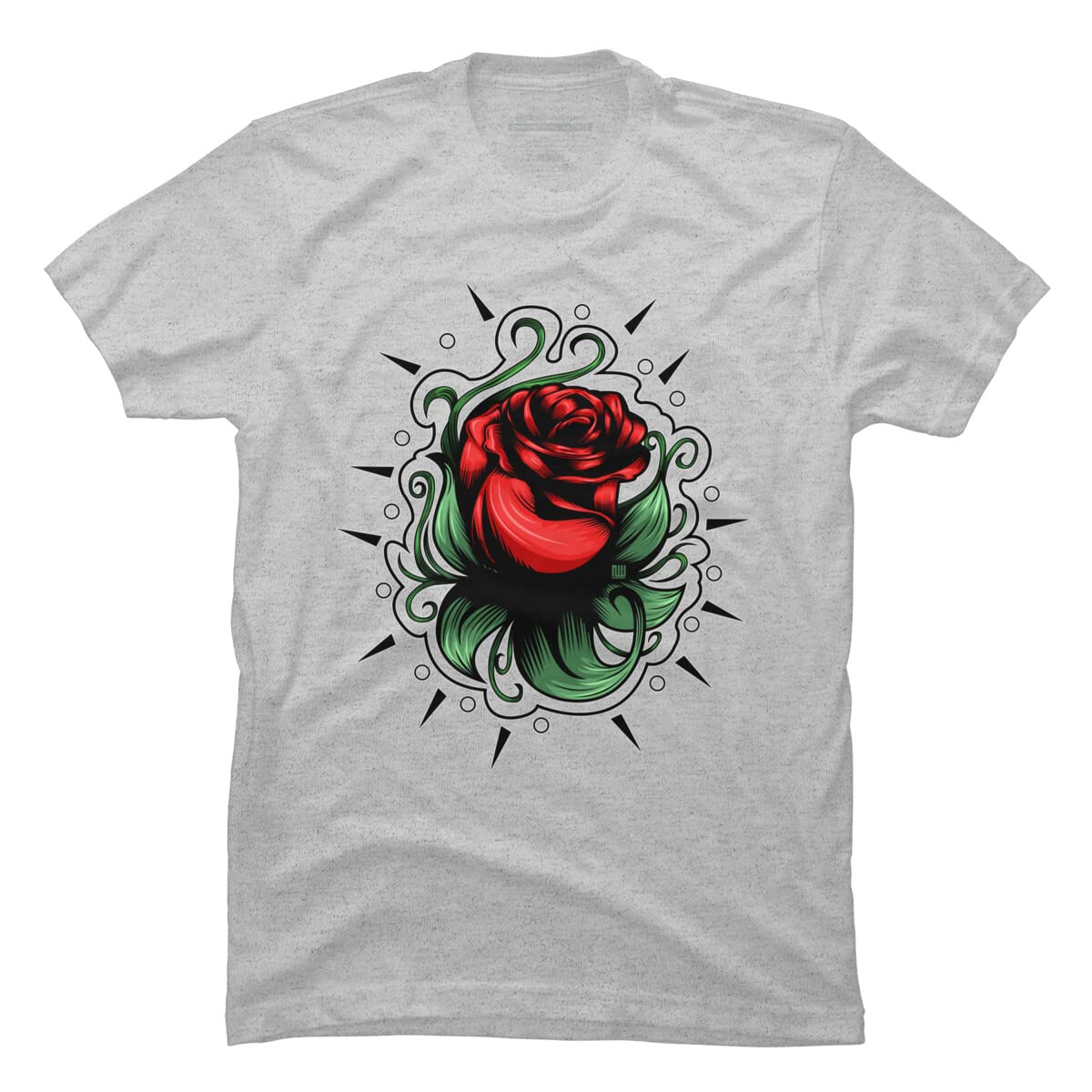 Design By Humans Men's Amazing Rose by Adamzworld Graphic T-Shirt - Soft Cotton Tee for Casual Wear & Street Style