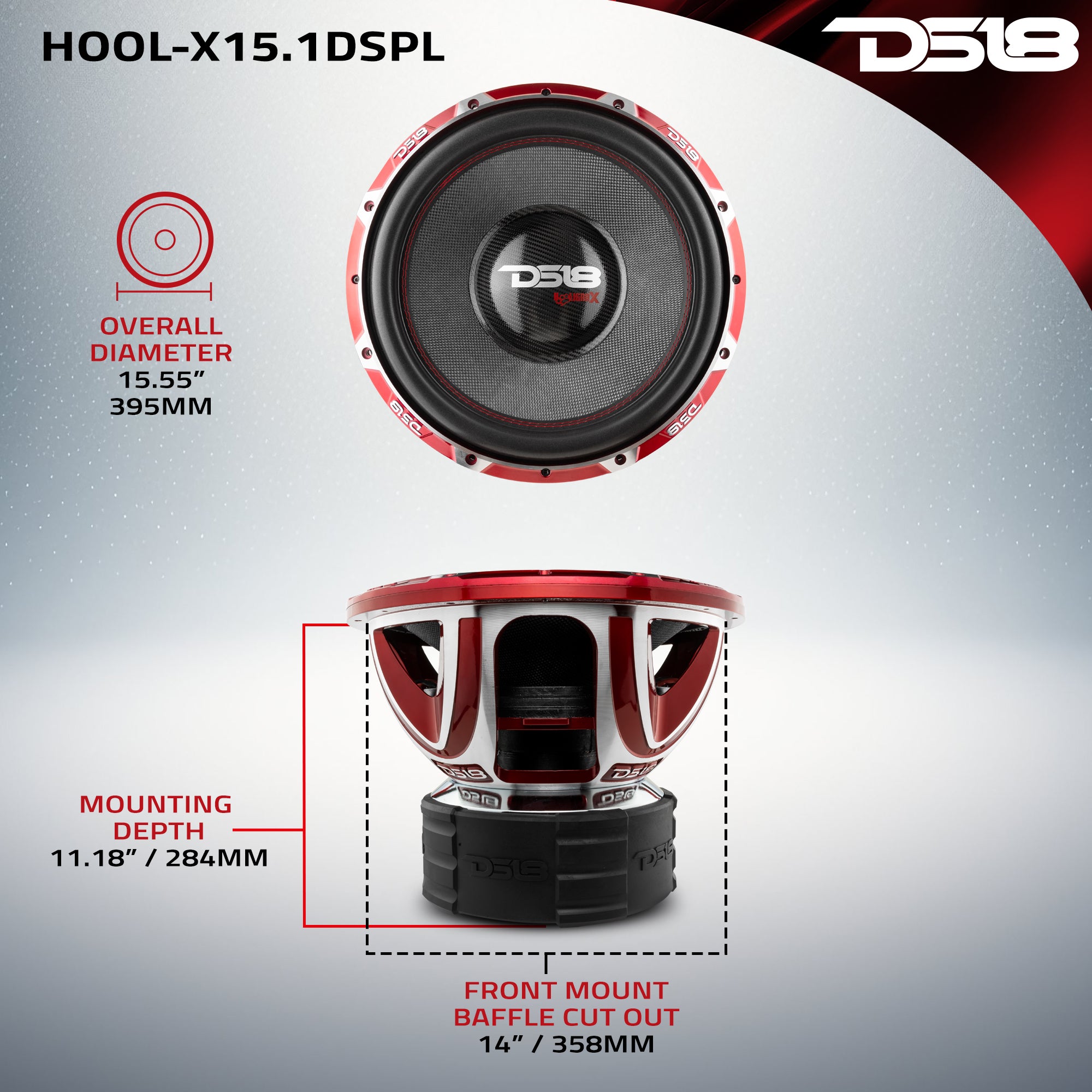 Hooligan X 15 SPL Subwoofer - 4000 Watts RMS, 4 DVC, 1 Ohm - Powerful Bass for Car Audio & Home Theater Systems