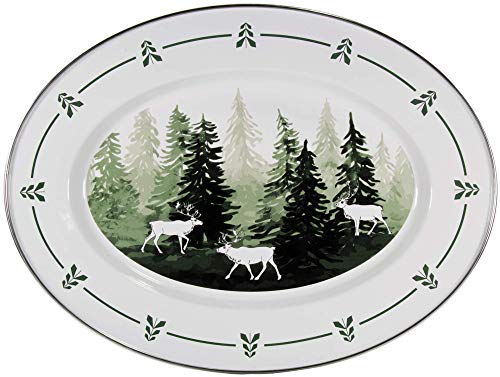 Forest Glen Oval Platter - Elegant Serving Tray for Dinner Parties, Holiday Entertaining & Home Decor - Perfect for Appetizers, Cheese & Charcuterie Displays