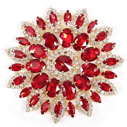 Crystal Glass Rhinestones Decoration - Removable Red Gold Bottom Rhinestone Stickers for DIY Crafts, Nail Art, Phone Cases & Home Decor