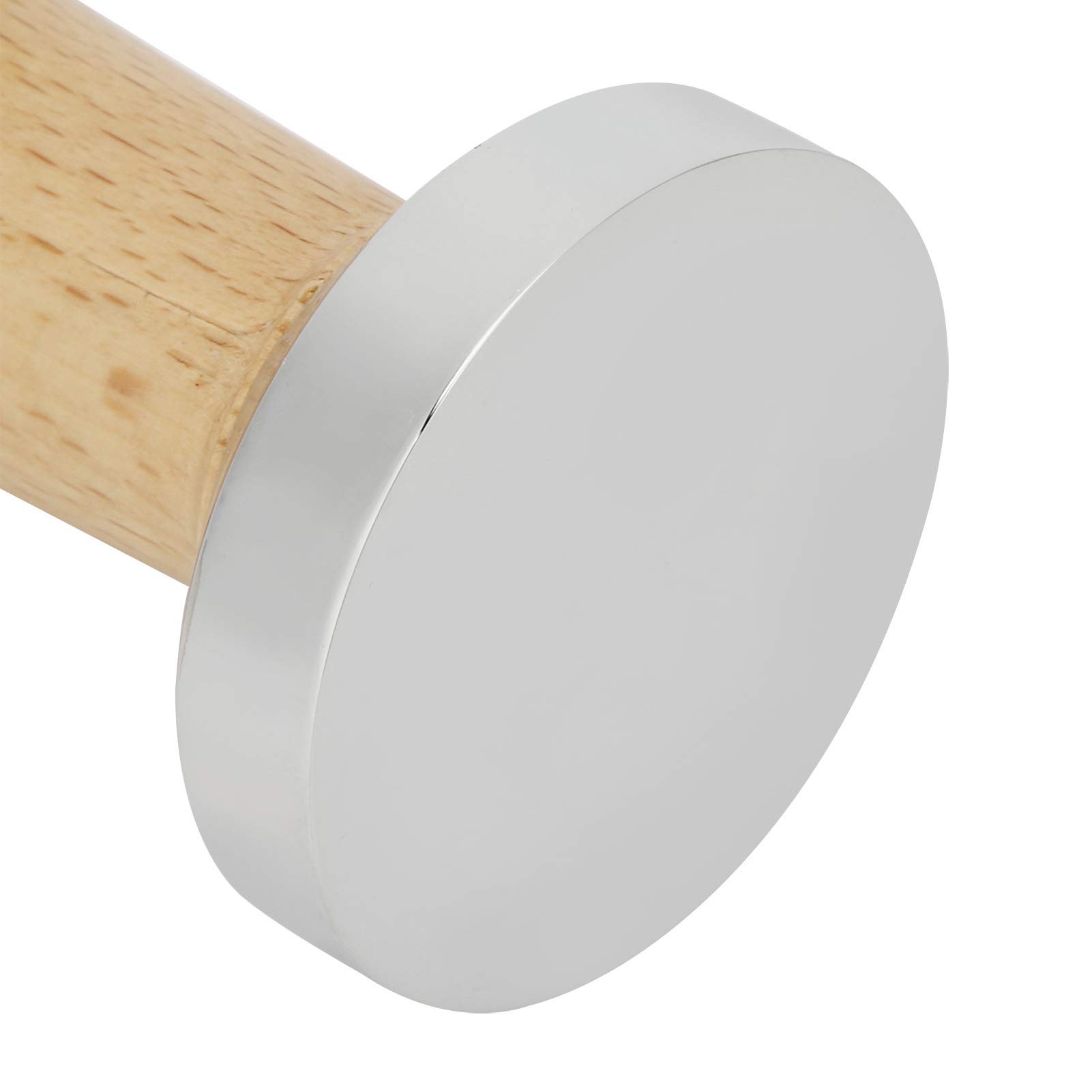 Premium 51mm Coffee Powder Tamper - Ergonomic Handheld Espresso Tool for Home & Office Use - Wooden Flat Bottom Coffee Accessory for Baristas & Coffee Lovers - Perfect for Espresso Machines & French Press