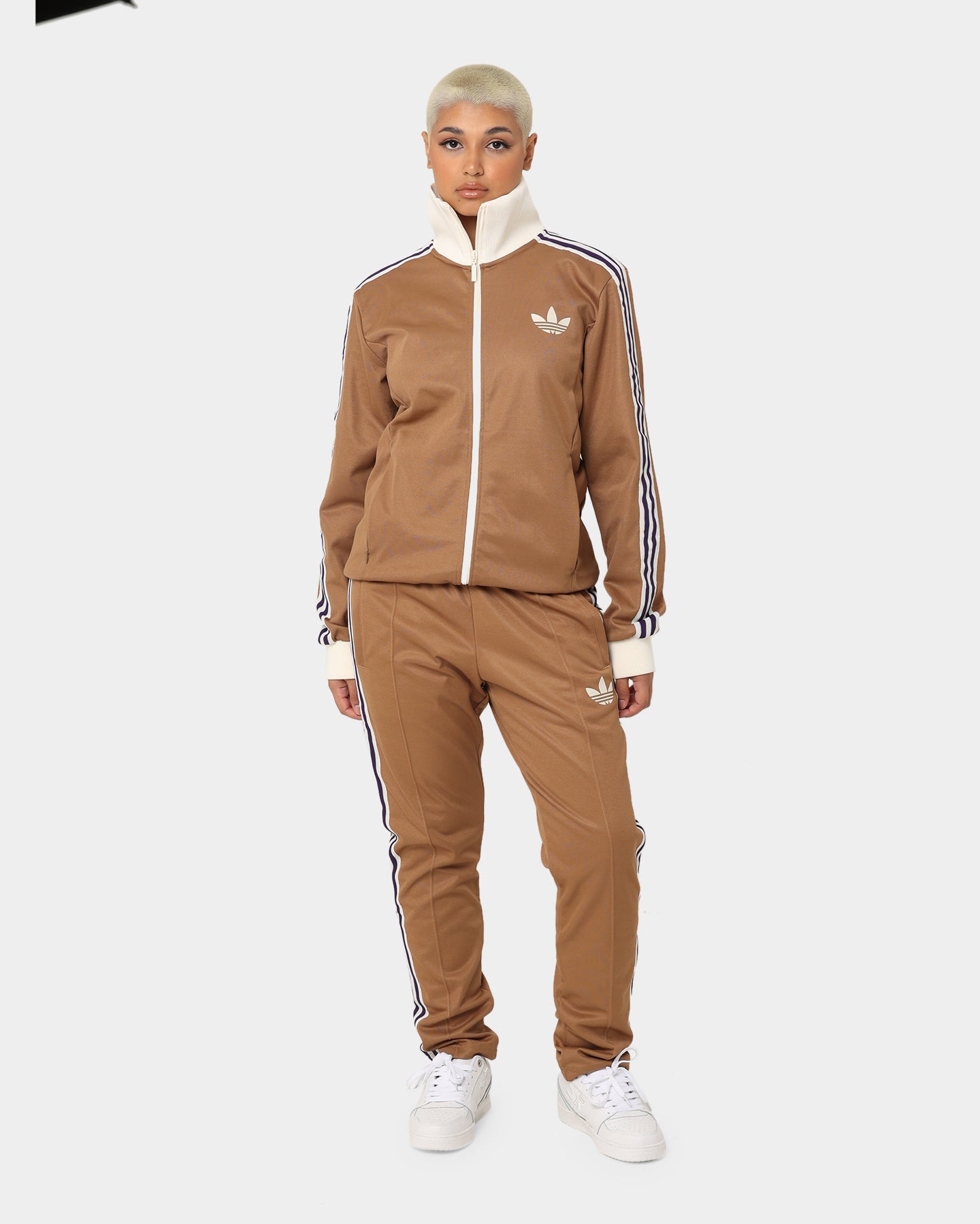 Adidas Adicolor Poly TT Jacket - Brown Desert | Lightweight Windbreaker for Men & Women | Perfect for Running, Hiking & Outdoor Activities