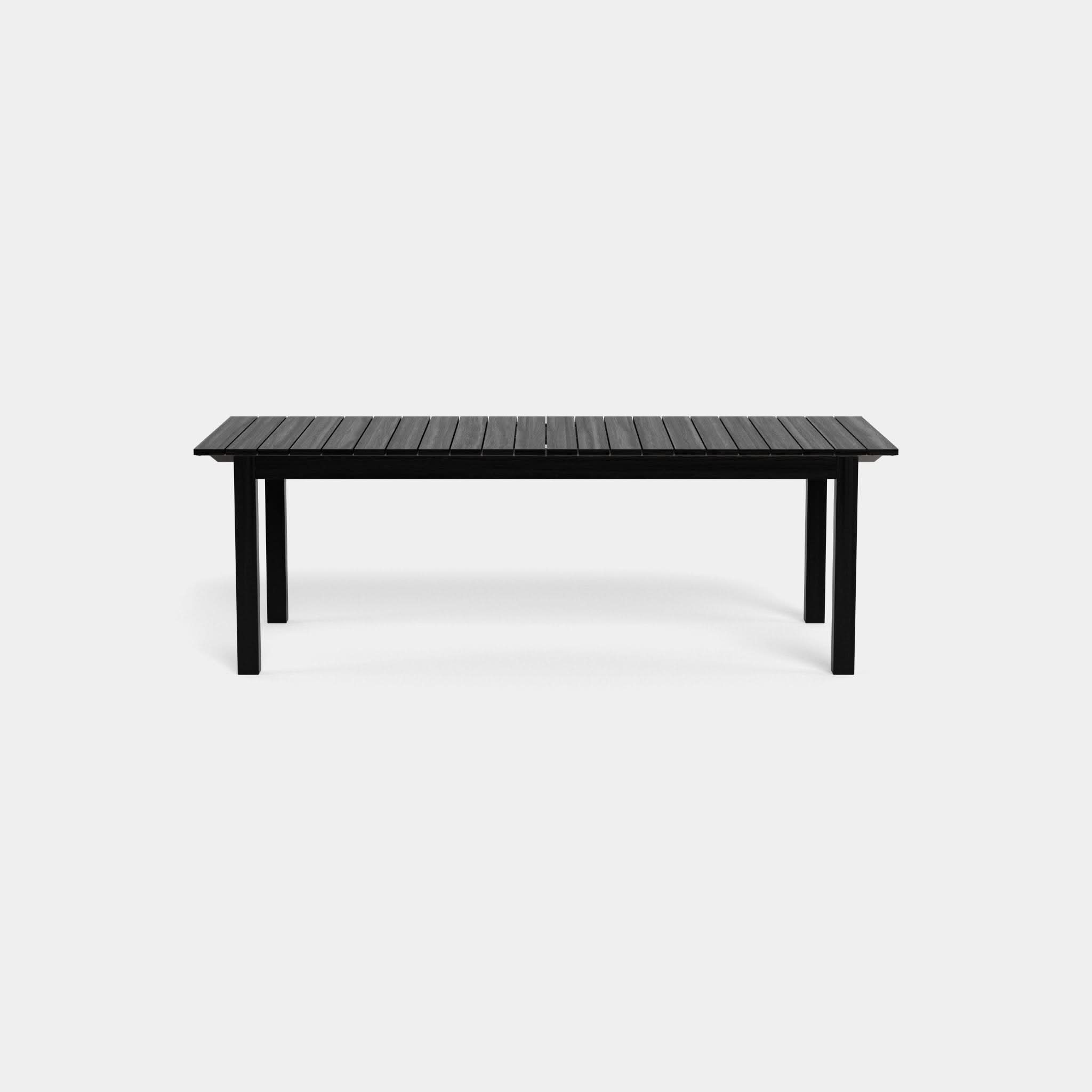 Pacific Teak Extension Dining Table - Expandable Solid Wood Table for 6-10 People - Perfect for Family Gatherings & Dinner Parties