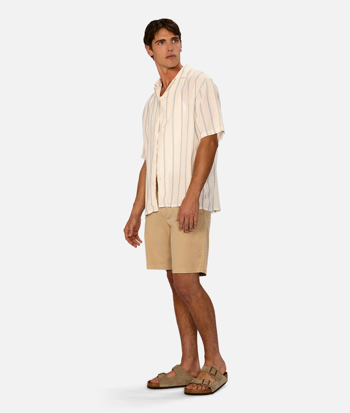 Guardia Linen Short Sleeve Shirt for Men - Vanilla Blue Casual Summer Shirt - Perfect for Beach, Vacation & Outdoor Activities