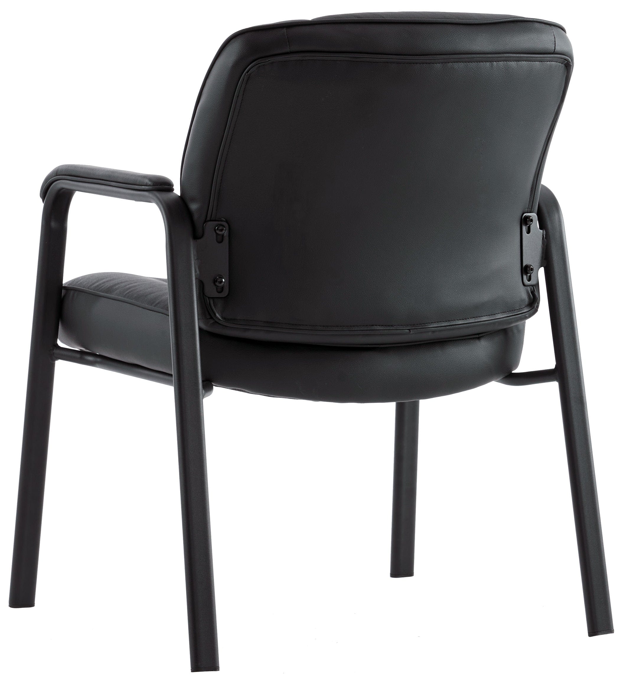 Premium Harwick Top Grain Genuine Leather Waiting Room Chair - 4-Legged Office Furniture [820L] for Reception, Lobby & Conference Room Seating