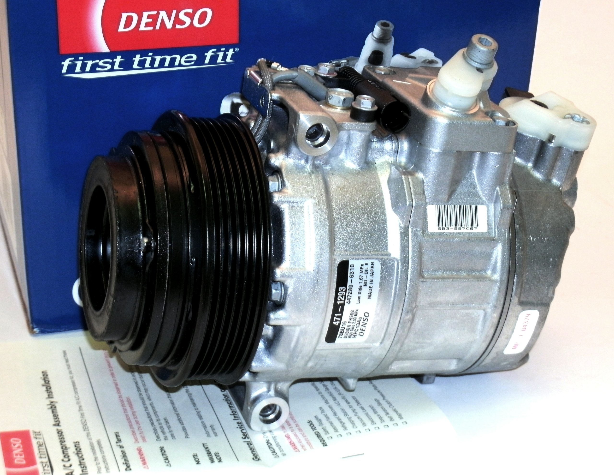 Mercedes Benz A/C Compressor Replacement for C230 C280 CLK320 E320 ML320 SLK230 (1996-2003 Models) - Denso 0002307011 OEM Part - Perfect for Summer Cooling & Auto AC Repair