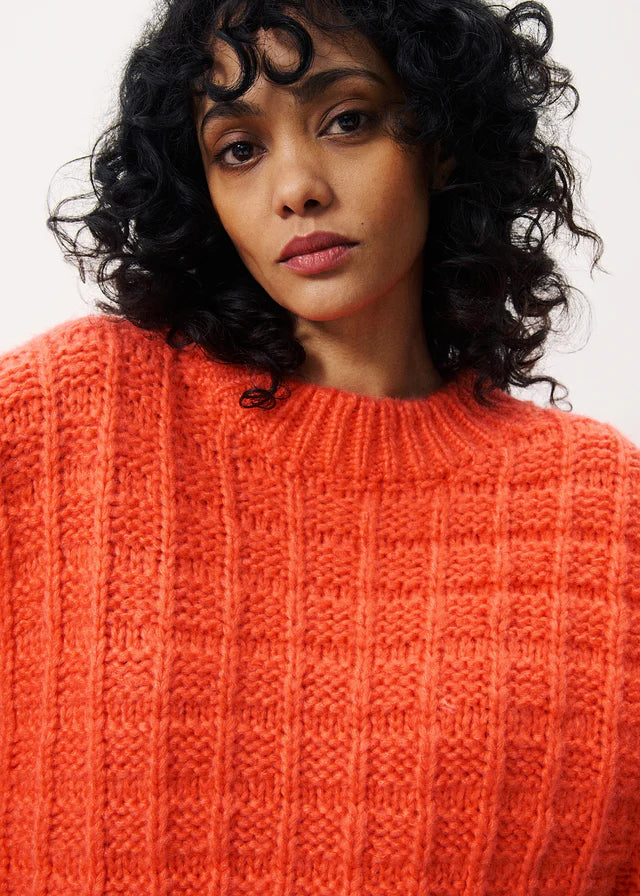 Chjara Women's Coral Knit Jumper - Soft & Stylish Sweater for Casual Wear, Office & Fall Outfits