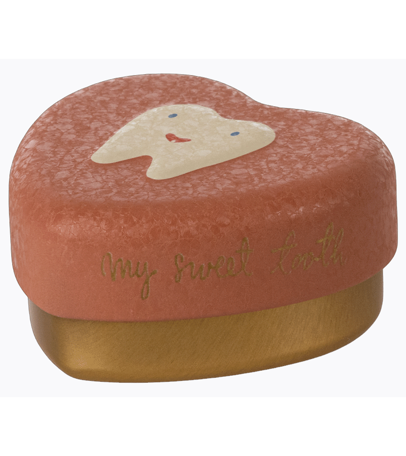 Maileg New Rose Tooth Fairy Tin - Adorable Keepsake Box for Baby Teeth & Small Treasures | Perfect for Tooth Fairy Gifts & Childhood Memories