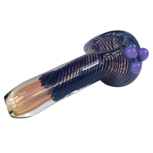 Blue Chameleon Glass Spoon Pipe - Handmade Smoking Pipe for Herbs & Tobacco | Portable & Durable for Travel, Camping & Outdoor Use
