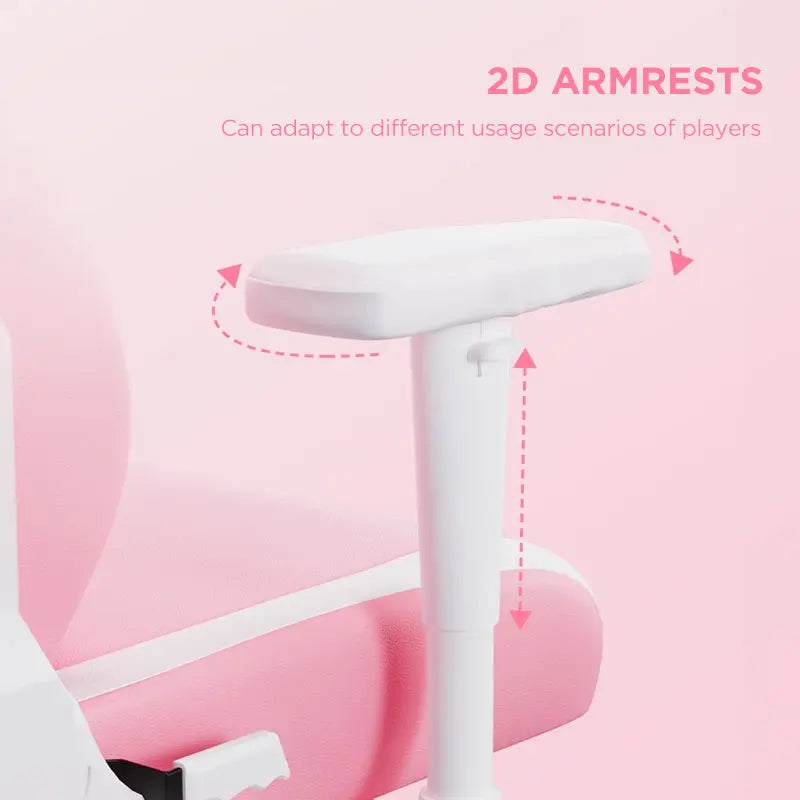 AutoFull C2 Pink Bunny Gaming Chair - Ergonomic Racing Style Computer Chair with Lumbar Support for Women & Girls - Perfect for Gaming, Streaming, Office & Home Workspace