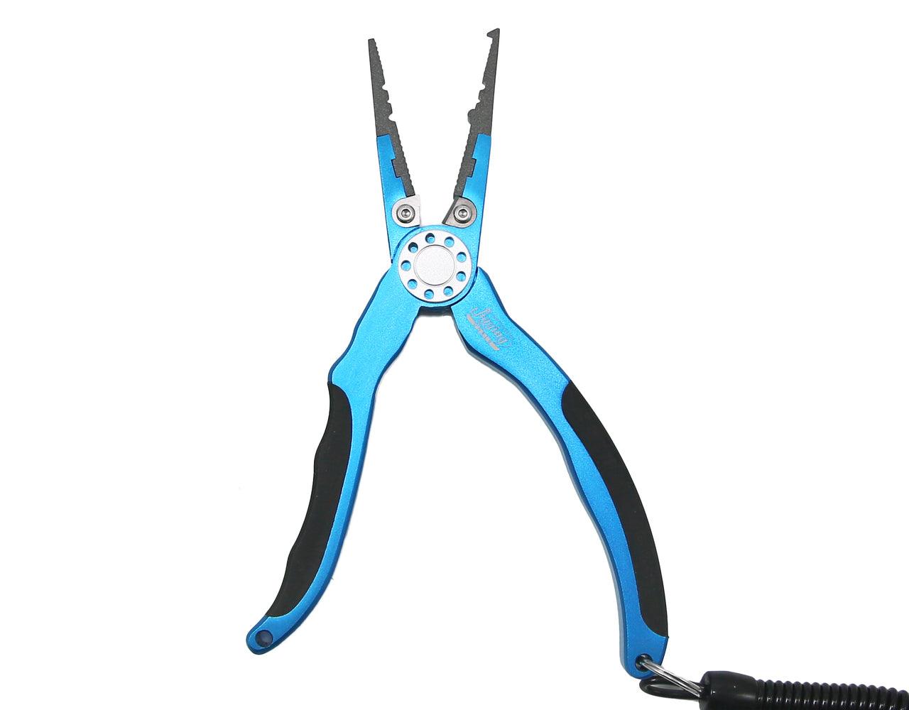 Jigging World 7.5 Inch Aluminum Split Ring Pliers with Sheath - Fishing Gear Tool for Tackle Box, Jewelry Making, and Keychain Repair