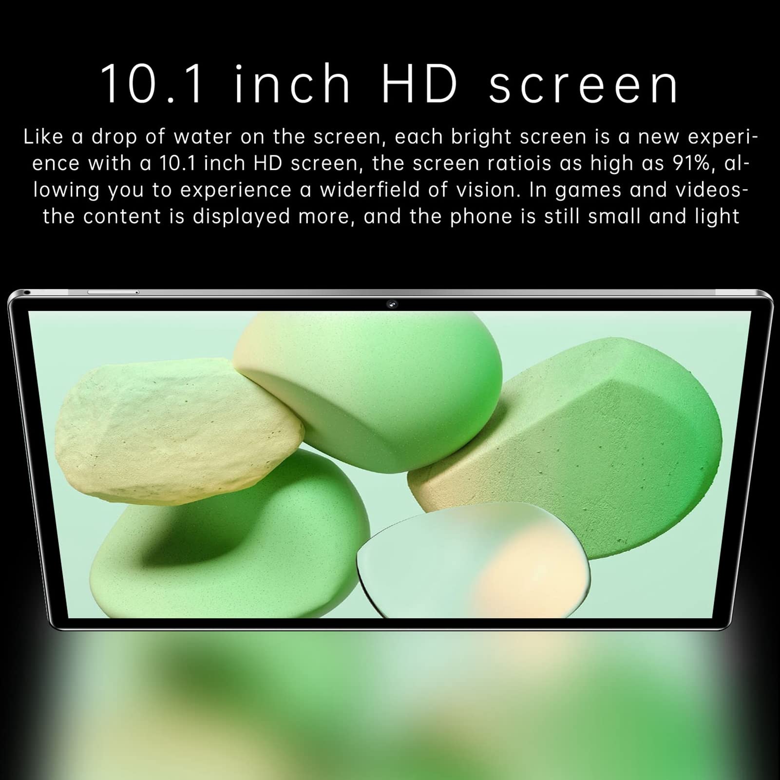 AMONIDA 10.1 Inch Android Tablet with 8MP+20MP Dual Camera, 2.4G/5G WiFi, 64GB Storage - Perfect for Online Learning, Video Calls & Entertainment (UK Plug) - Ideal for Students, Remote Work & Home Use