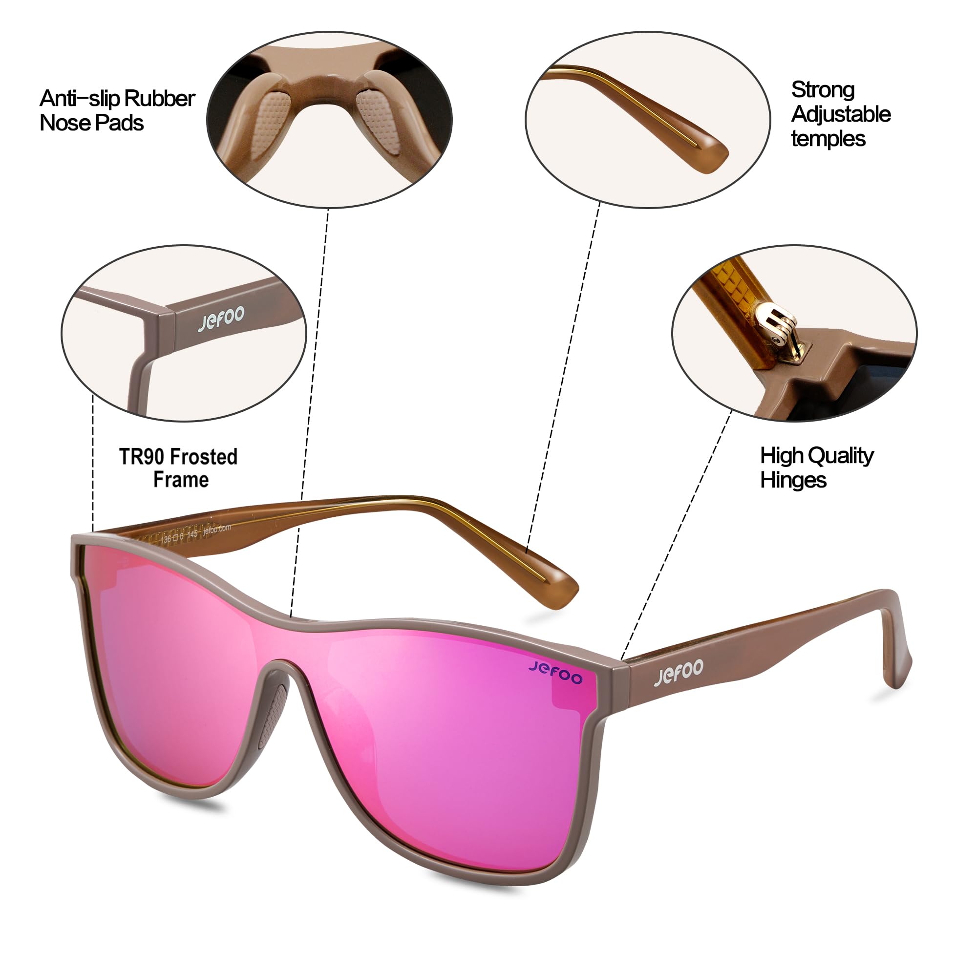 Polarized Sunglasses for Men & Women - Trendy Mirrored Shades with UV400 Protection - Reflective Sun Glasses for Driving, Fishing & Outdoor Activities