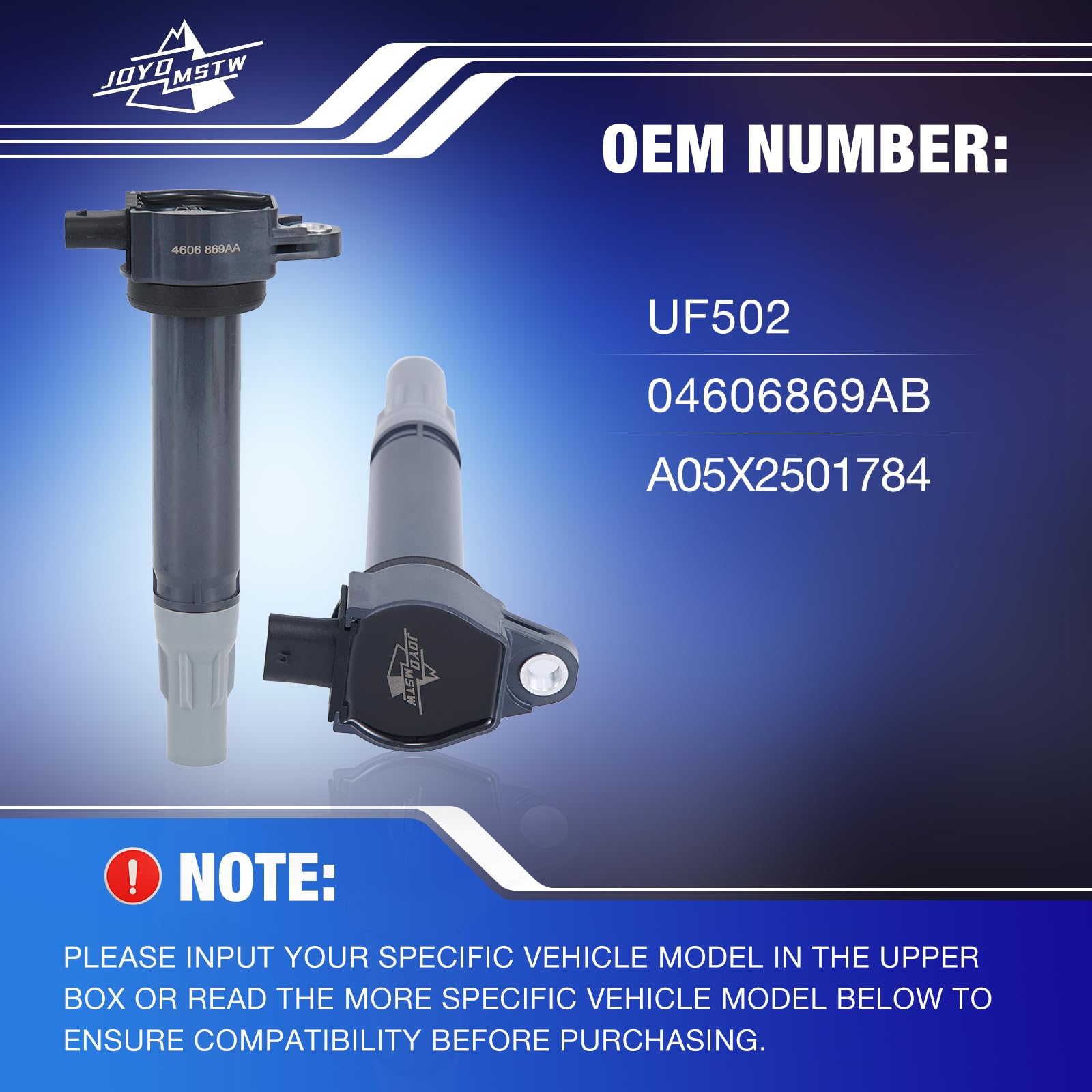 High Performance Ignition Coil Pack Replacement for 2006-2011 Chrysler Dodge Pacifica 300 Sebring Town Country Avenger Challenger Charger Grand Caravan 2.7L 3.5L 4.0L V6 - Compatible with UF502 4606869AA - Set of 6 - Perfect for Engine Misfire Repair & Smooth Acceleration