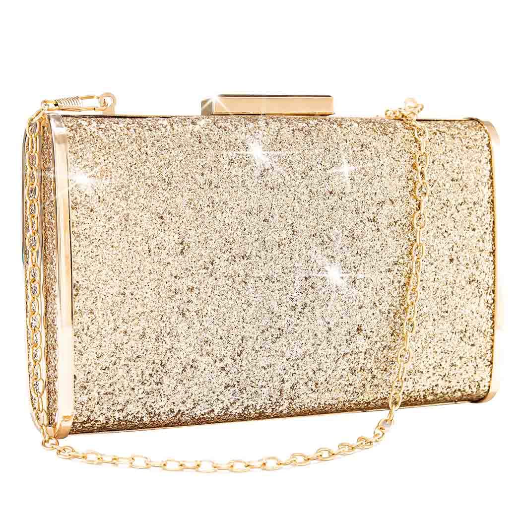Yokawe Women's Evening Clutch Bag with Sequins - Elegant Bride Wedding Prom Party Handbag for Special Occasions & Night Out Events