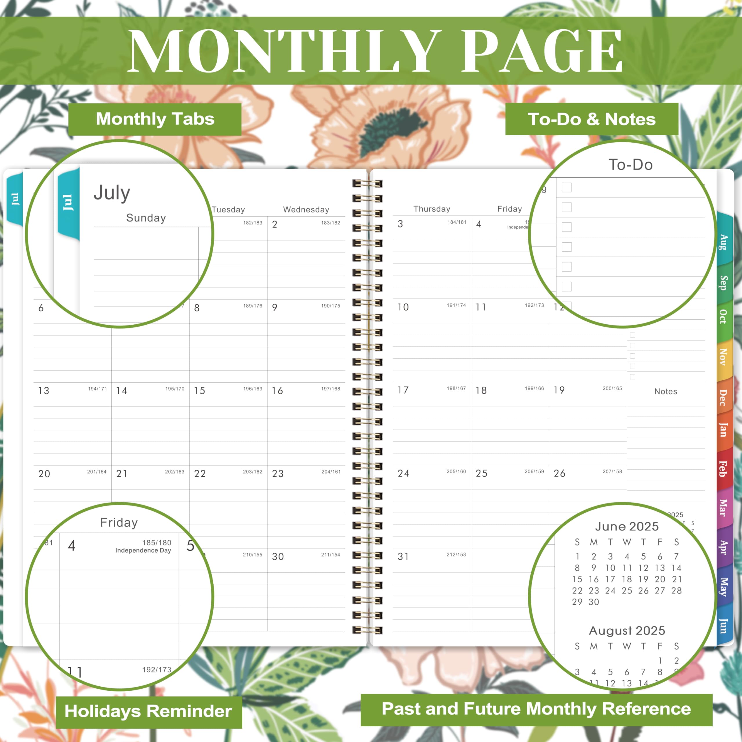 2025-2026 Academic Planner | July 2025 - June 2026 Weekly & Monthly Planner | 8.5