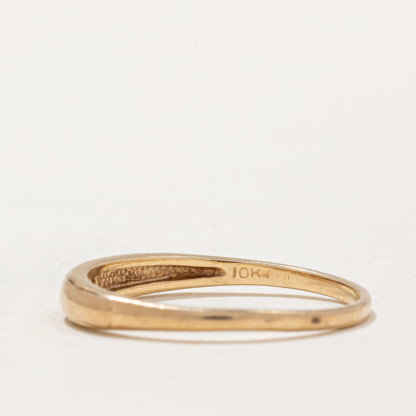 0.01ct Flush Set Diamond Wedding Band Ring - Size 6 | Dainty Minimalist Stackable Ring for Women | Perfect for Engagement, Anniversary & Everyday Elegance