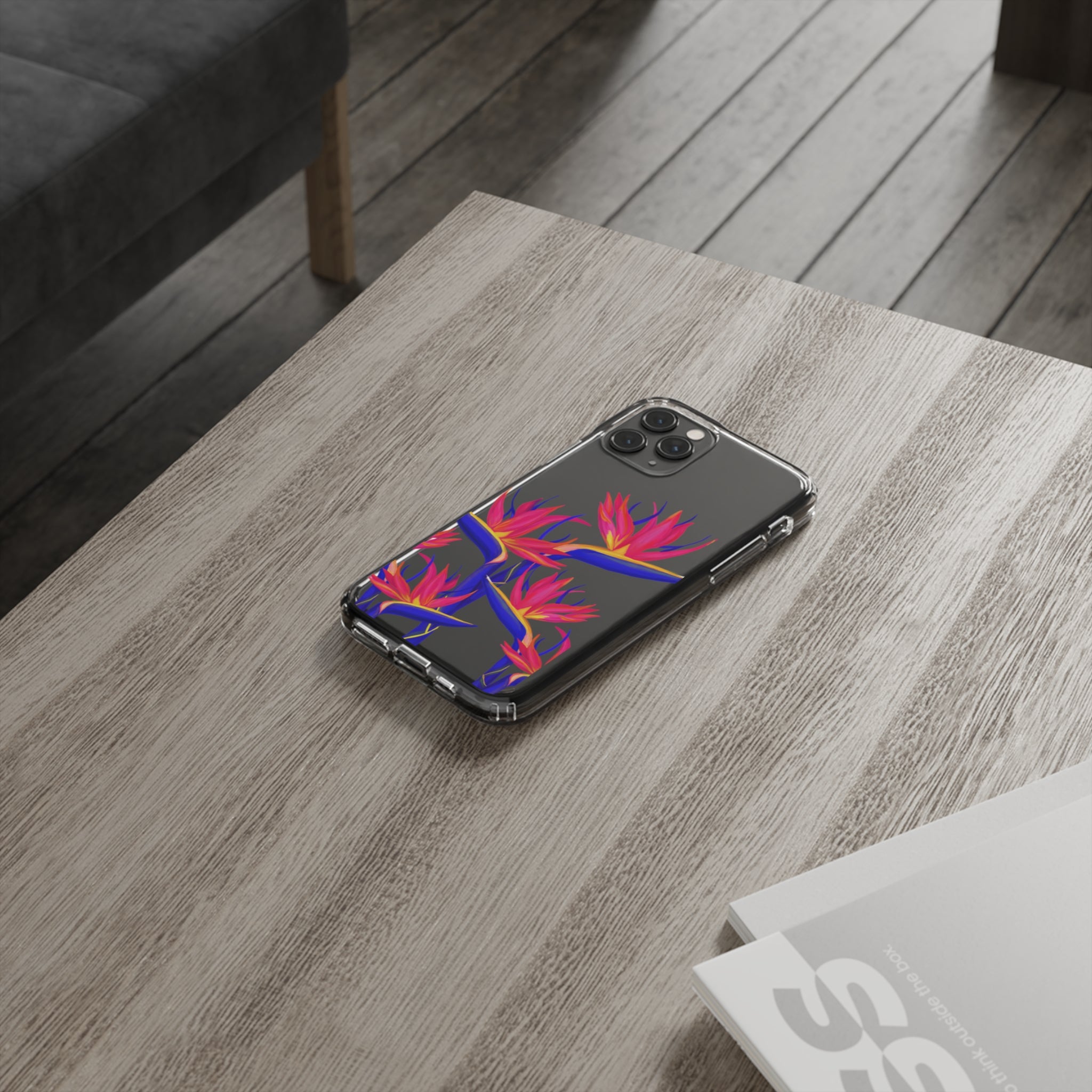 Pua Manu Neon Clear Phone Case - Shockproof & Scratch-Resistant Protective Cover for iPhone & Samsung - Perfect for Outdoor, Travel & Daily Use