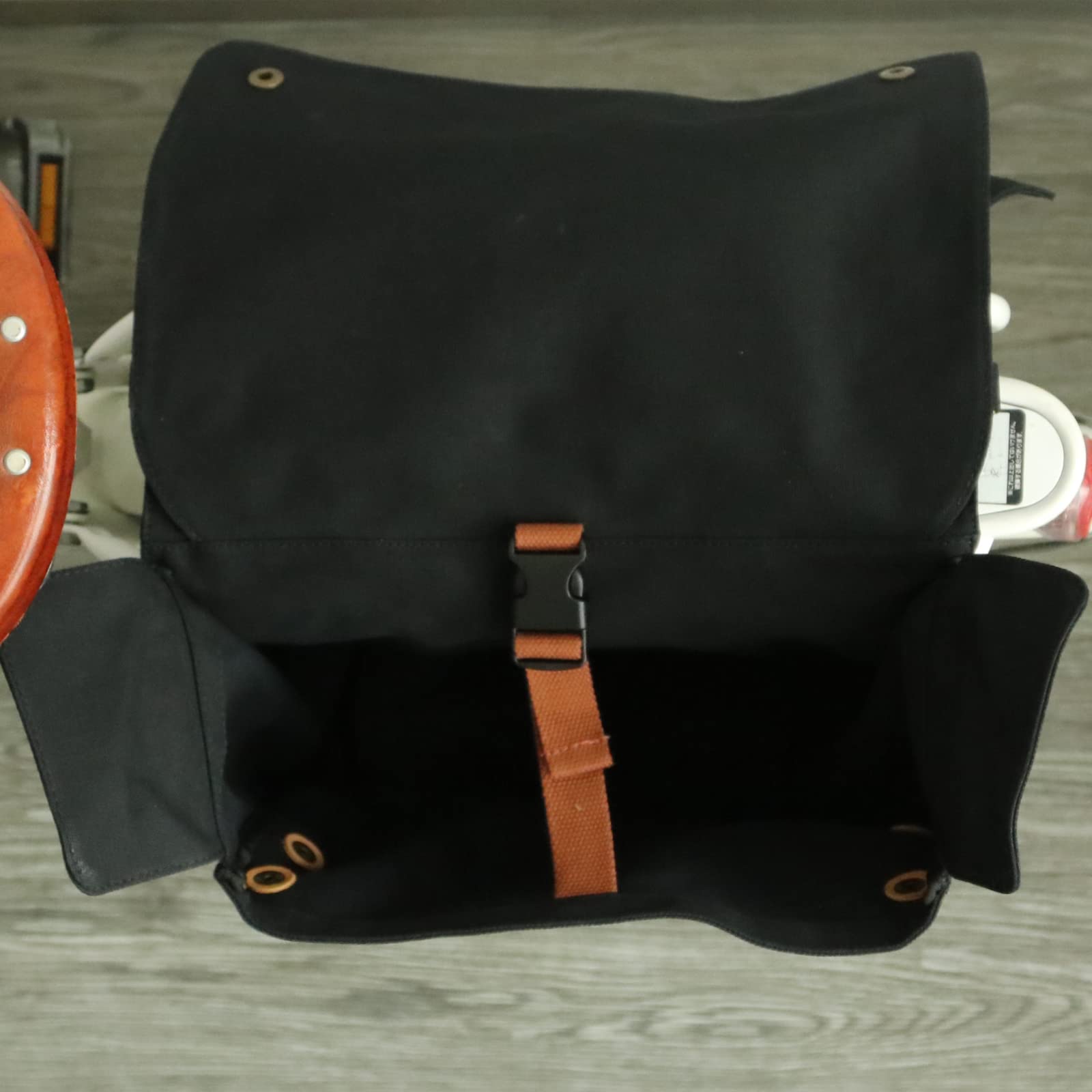 TOURBON Waterproof Bicycle Pannier Bag - Dual Side Rear Rack Saddle Bag with Tool Storage (Black) - Perfect for Commuting, Touring & Outdoor Cycling Adventures