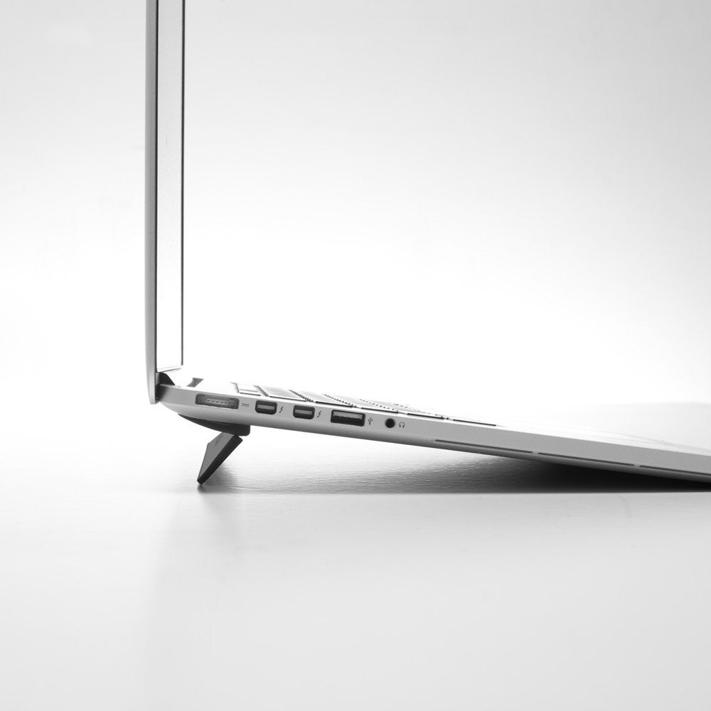 Bluelounge Kickflip Black - Premium Laptop Stand for MacBook & Notebooks | Ergonomic Adjustable Design for Home, Office & Travel Use
