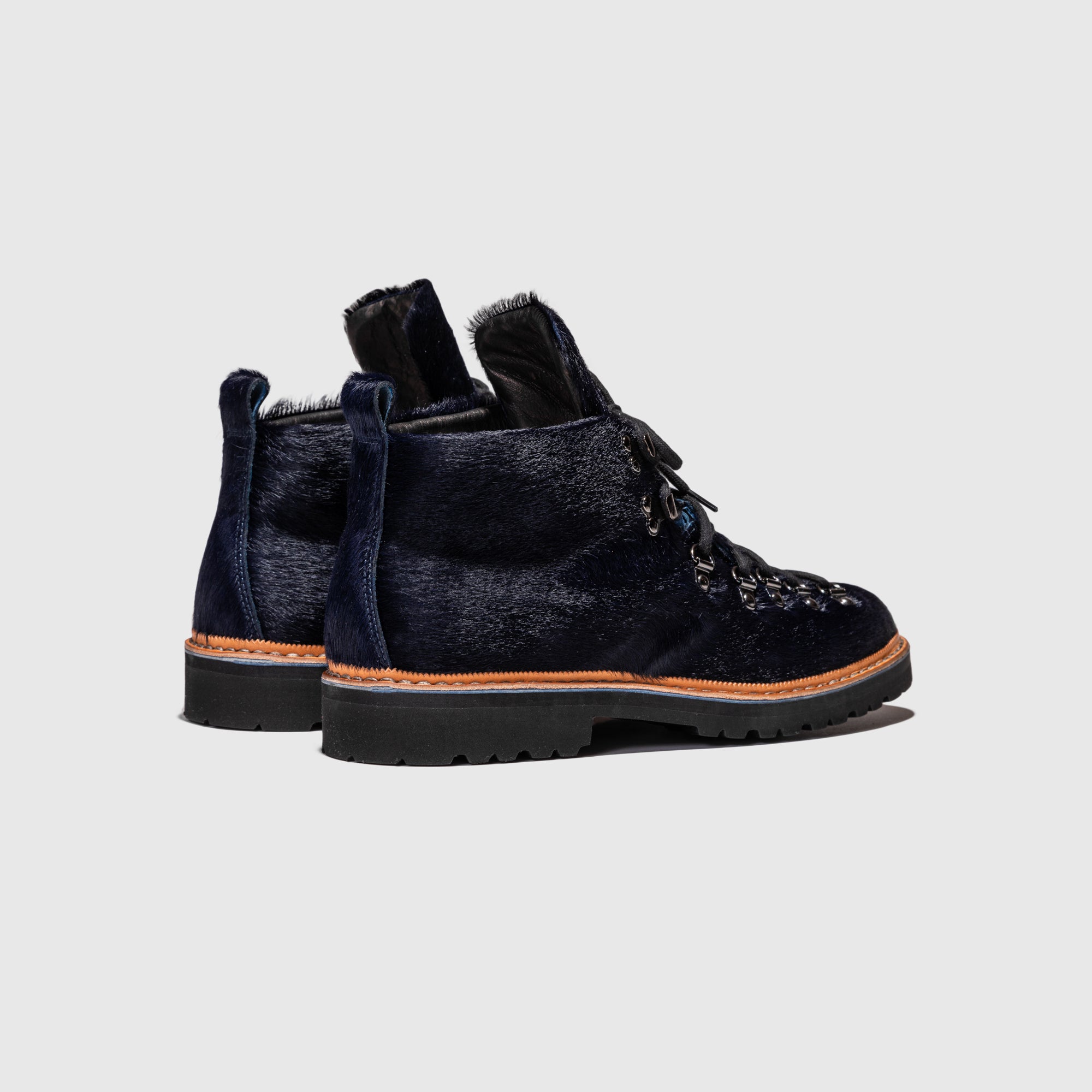 Men's 120 Boot in Navy Blue Pony Hair Leather - Stylish & Durable for Work, Outdoor & Casual Wear